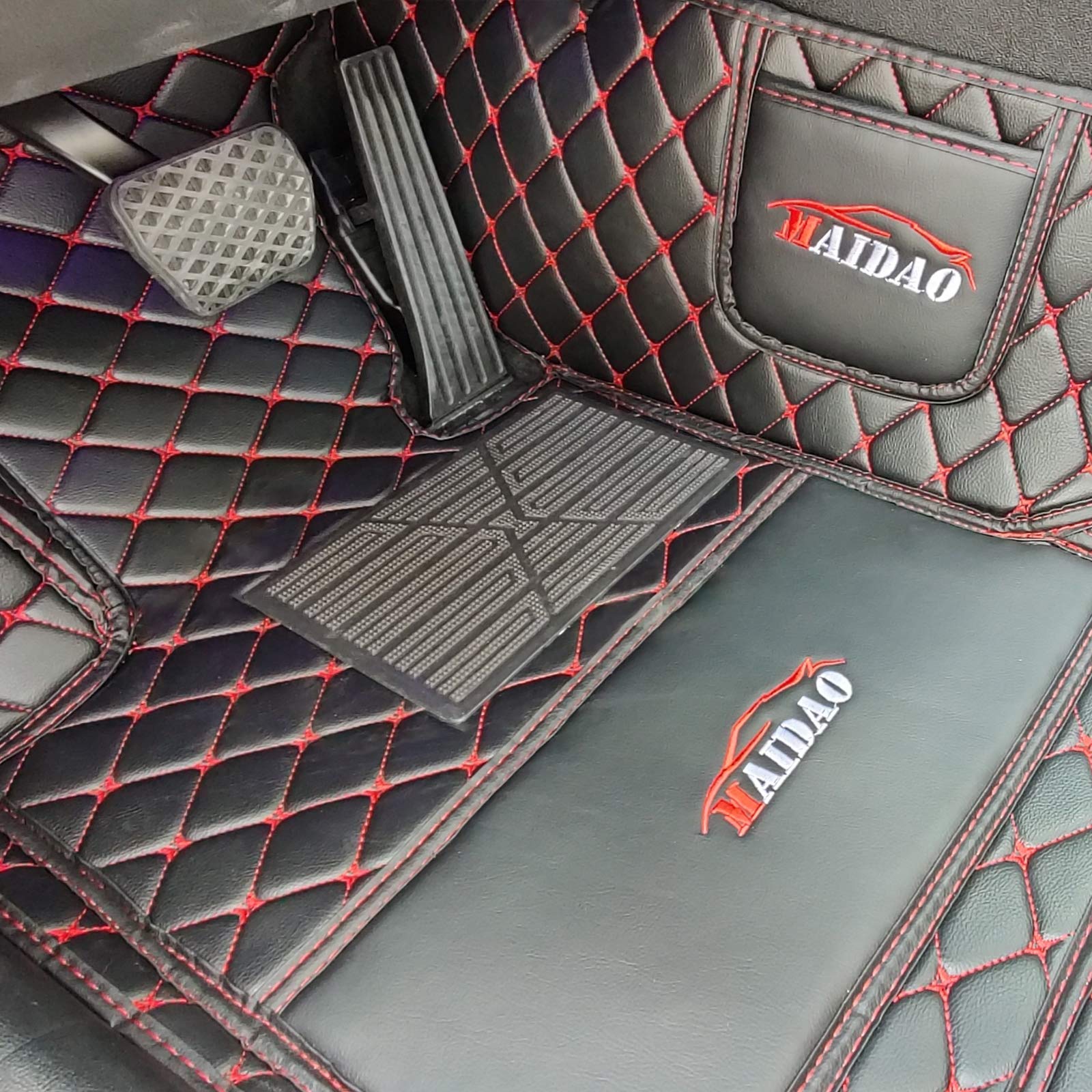 Premium Custom Car Floor Mats for SUV, Truck & Van - Heavy Duty All-Weather Front & Rear Liners Full Set in Wine Red | Perfect for Road Trips, Daily Commute & Off-Road Adventures