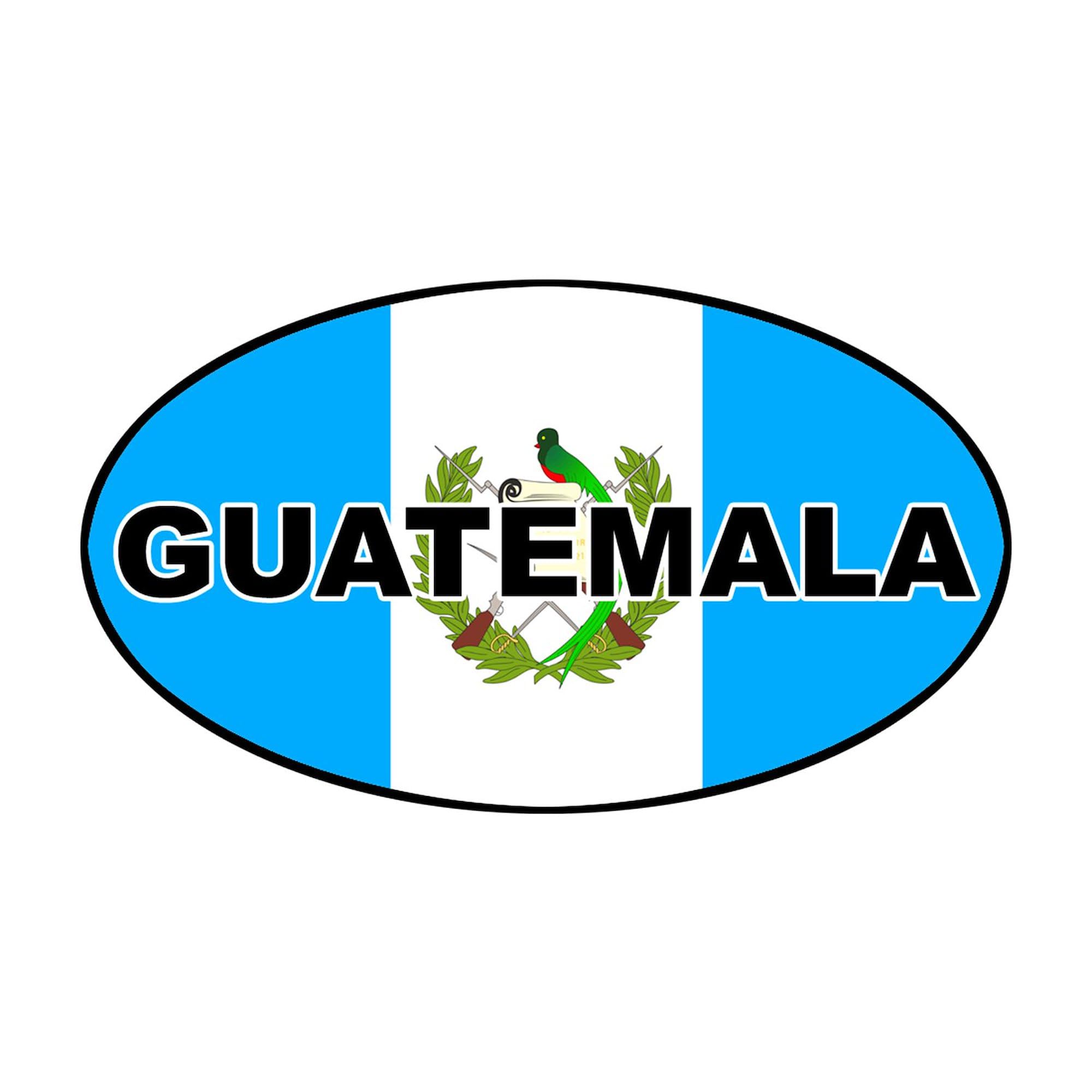 Guatemala Flag Oval & Square Bumper Stickers - Patriotic Car Decals for Windows, Laptops, and Vehicles | Durable Vinyl for Outdoor Use