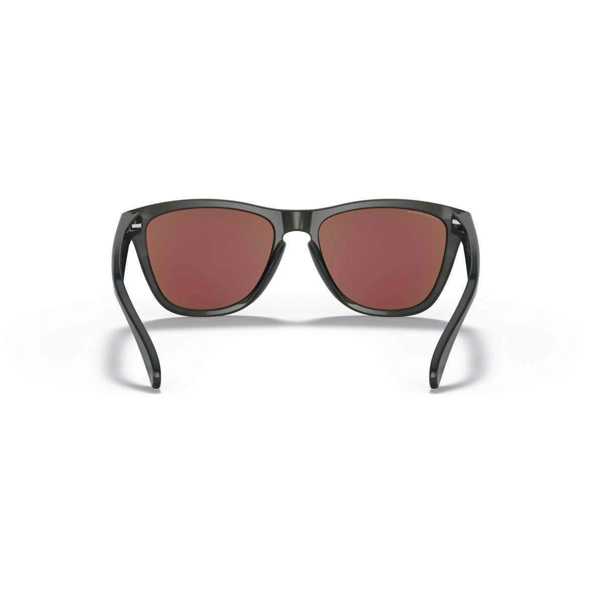 Oakley Frogskins Sunglasses - Low Bridge Fit, Grey Smoke Frame with Prizm Sapphire Lenses (Model 0OO9245-924574) | UV Protection for Running, Cycling & Outdoor Sports