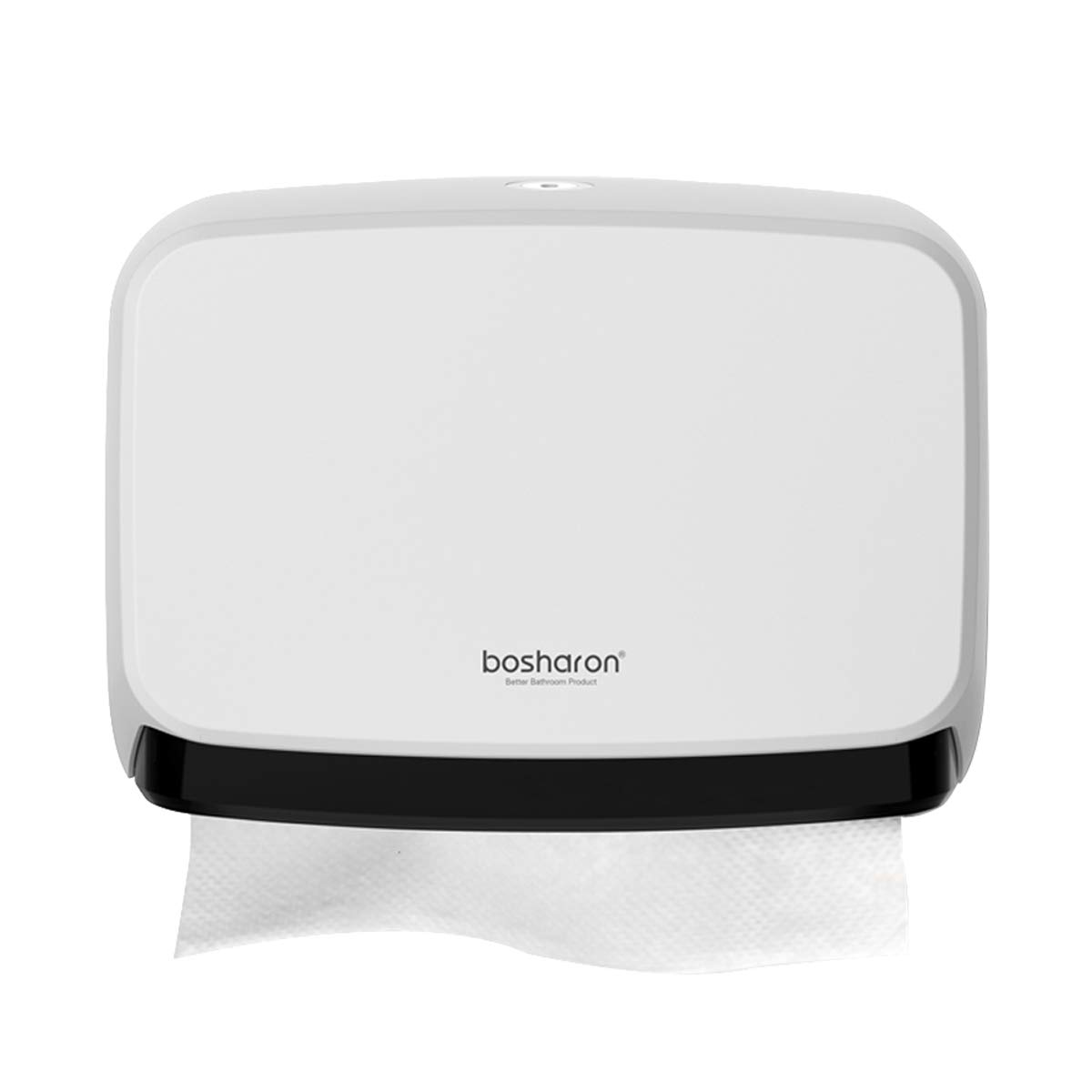Wall Mounted Paper Towel Dispenser - Heavy Duty Z-Fold Commercial Tissue Holder for Bathroom & Kitchen - White - Ideal for Restaurants, Offices, and Home Use