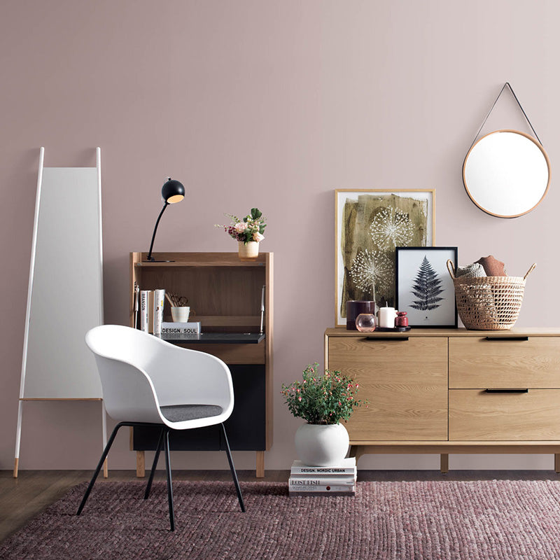 BARTON 71cm Study Desk in Blue & Natural - Perfect for Home Office, Dorm Room, and Small Spaces