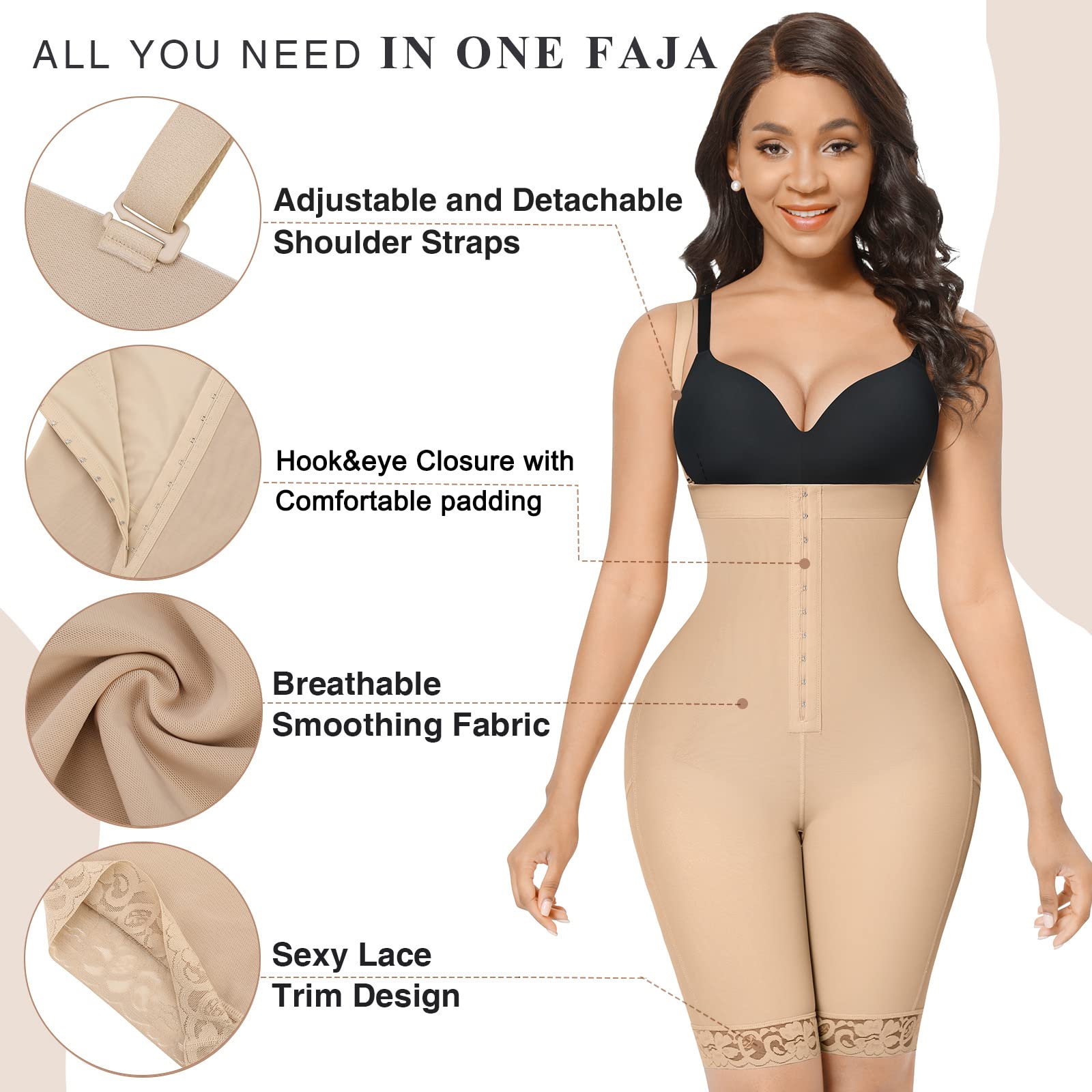 Lover-Beauty Colombian Postpartum Fajas Shapewear - BBL Waist Trainer for Butt Lift & Hip Enhancement - Perfect for Postpartum Recovery & Body Shaping