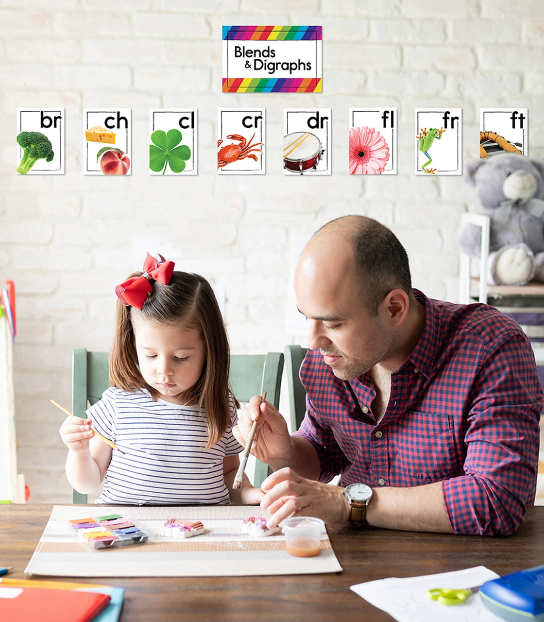 Blends and Digraphs Bulletin Board Set for Kindergarten to 2nd Grade - Phonics Classroom Decor for Reading Centers & Homeschool Learning