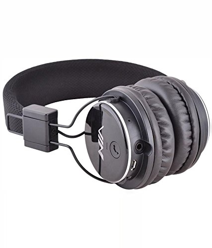 ameego U-009 Foldable Wireless Bluetooth Headphones with Built-in Mic, MicroSD/TF Card Slot, FM Radio & 3.5mm Detachable Cable - Stereo Sound for Phone, Tablet, PC, Laptop & Gaming (Black) | Perfect for Commuting, Workouts & Travel