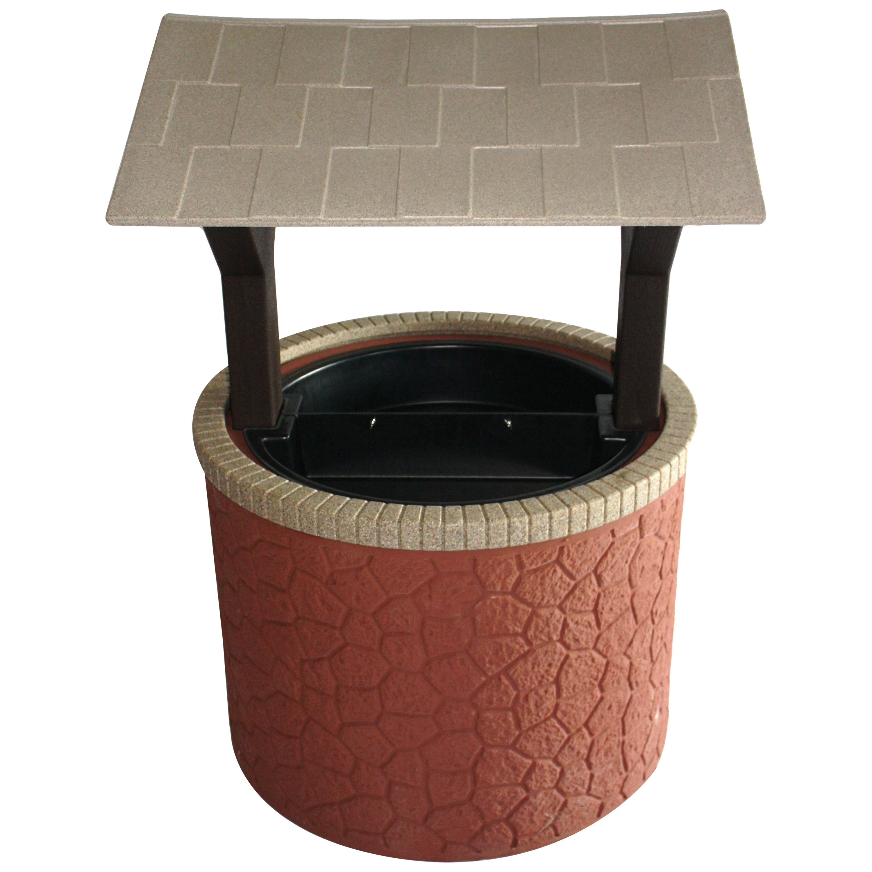 Durable Wishing Well Planter Cover with Base and Roof - Decorative Garden Tank Top for Septic System - Perfect for Outdoor Landscaping, Yard Decor, and Garden Accents
