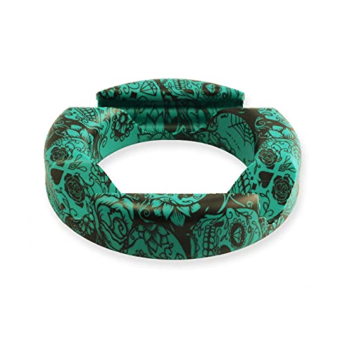 GoDonut Ultra Portable Phone Stand Holder - Adjustable Tablet & Smartphone Mount for iPhone, Android - Perfect for Travel, Office Desk, Nightstand, Car - Skulls Hunter Green Design