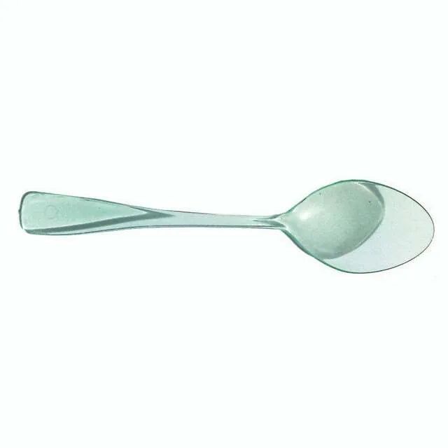 Eco-Friendly Mini Plastic Spoons - Sea Green Color, 3.75 Inches - Perfect for Parties, Picnics, Ice Cream & Desserts | Bulk Disposable Cutlery