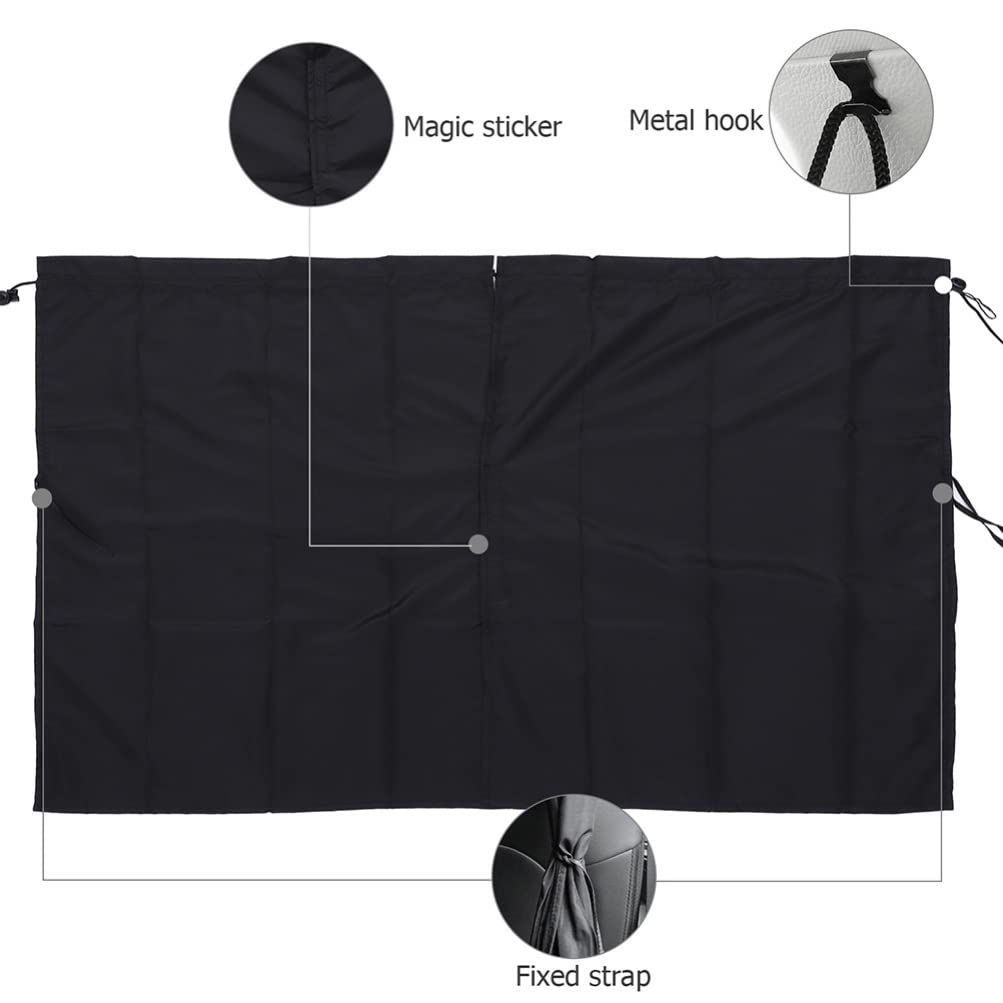 FAVOMOTO 1 Set Car Window Privacy Shades - Front Window Sun Shade for Cars, Camping & Travel | UV Protection Pongee Fabric Sun Visor | Perfect for Road Trips, Baby Protection & Privacy While Parking