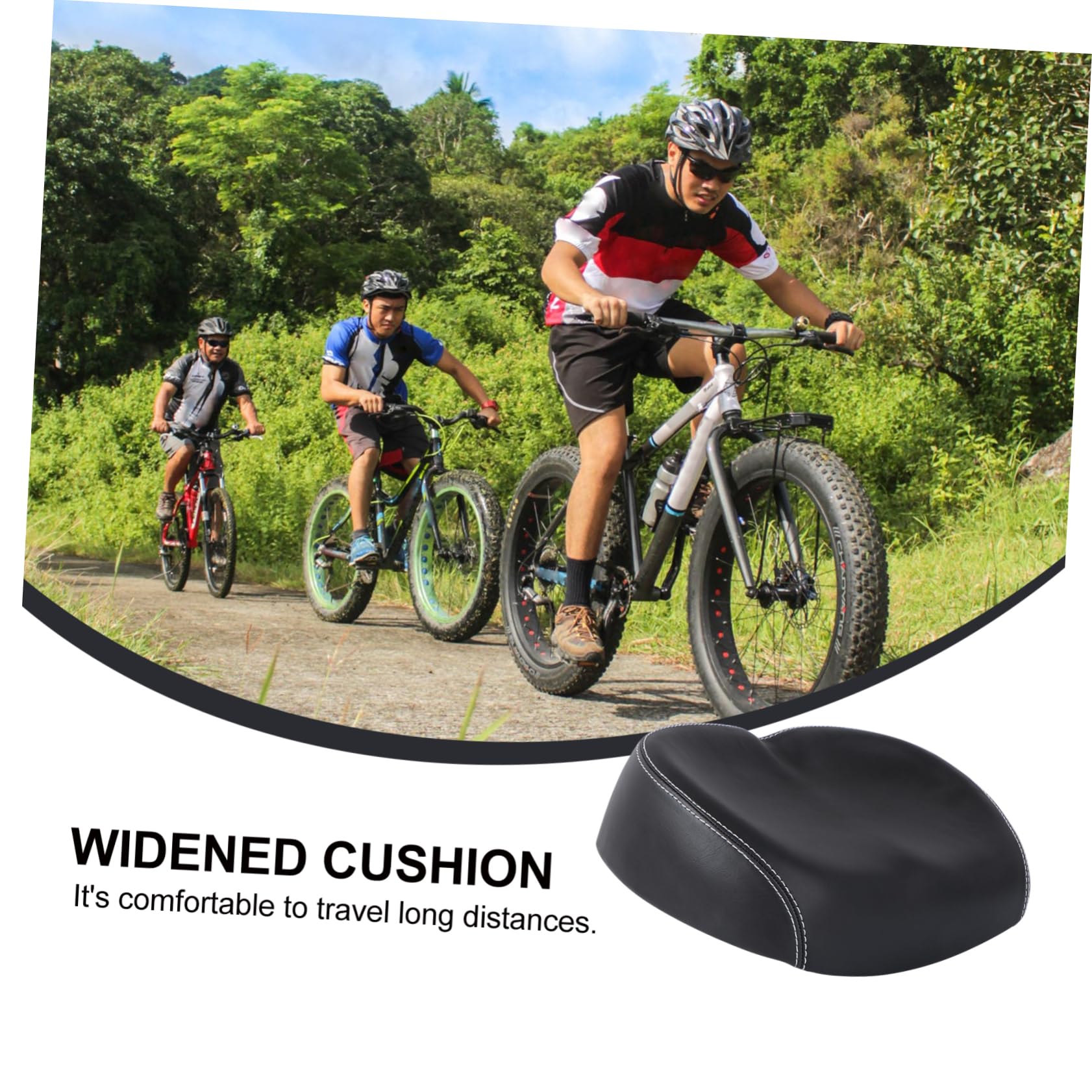 Ergonomic Universal Bike Seat Cushion - Shock Absorbing Replacement Bicycle Saddle for Exercise, Spin Bikes & Indoor Cycling - Comfortable for Long Rides, Commuting & Fitness Training