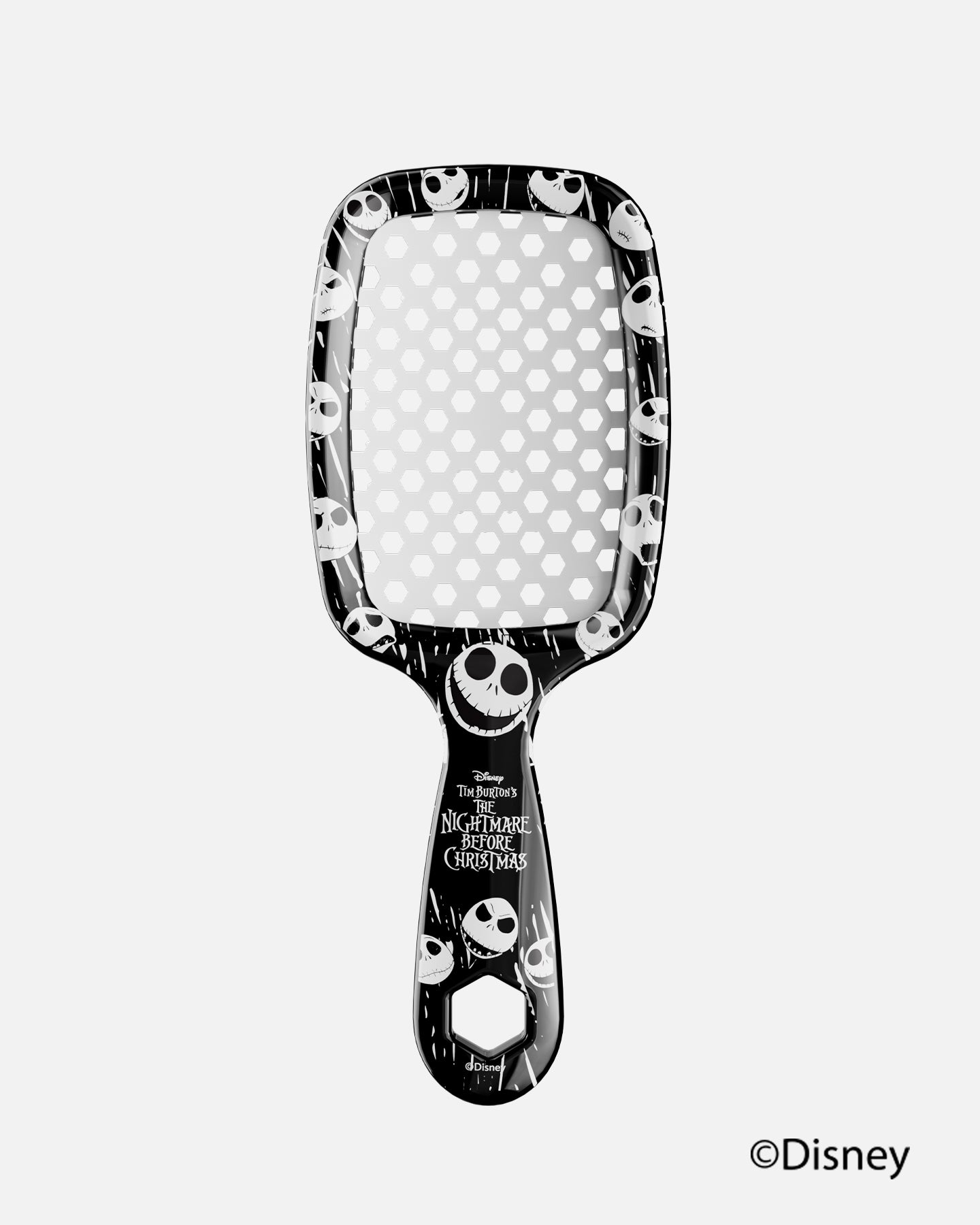 Disney The Nightmare Before Christmas Detangling Hair Brush - Jack Skellington Styling Comb for Kids & Adults - Perfect for Wet/Dry Hair & Travel Use