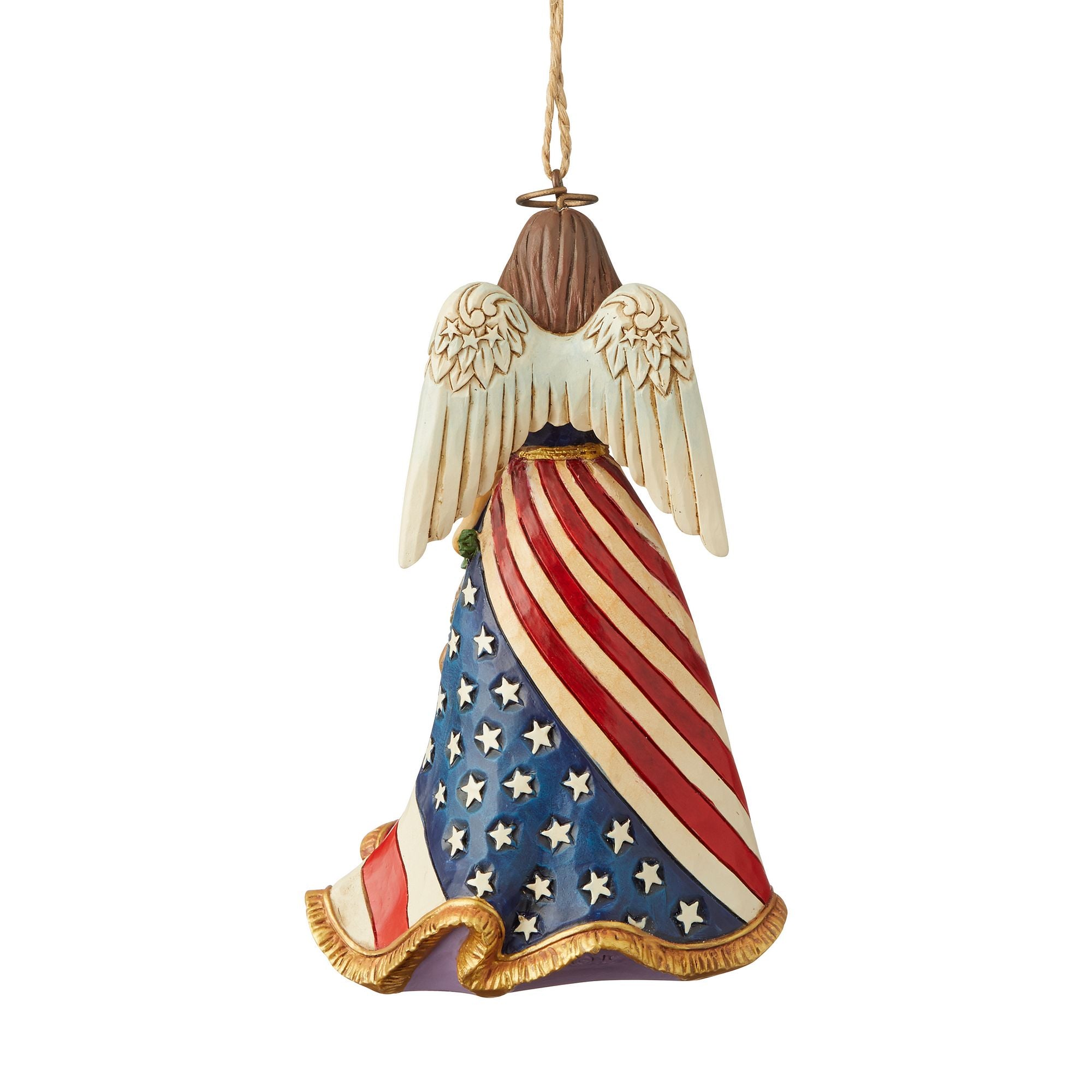 Patriotic Angel Ornament - Handmade American Flag Angel Christmas Tree Decor for Holiday, Home, and Party Decoration | Perfect for Christmas, Memorial Day, and 4th of July Celebrations