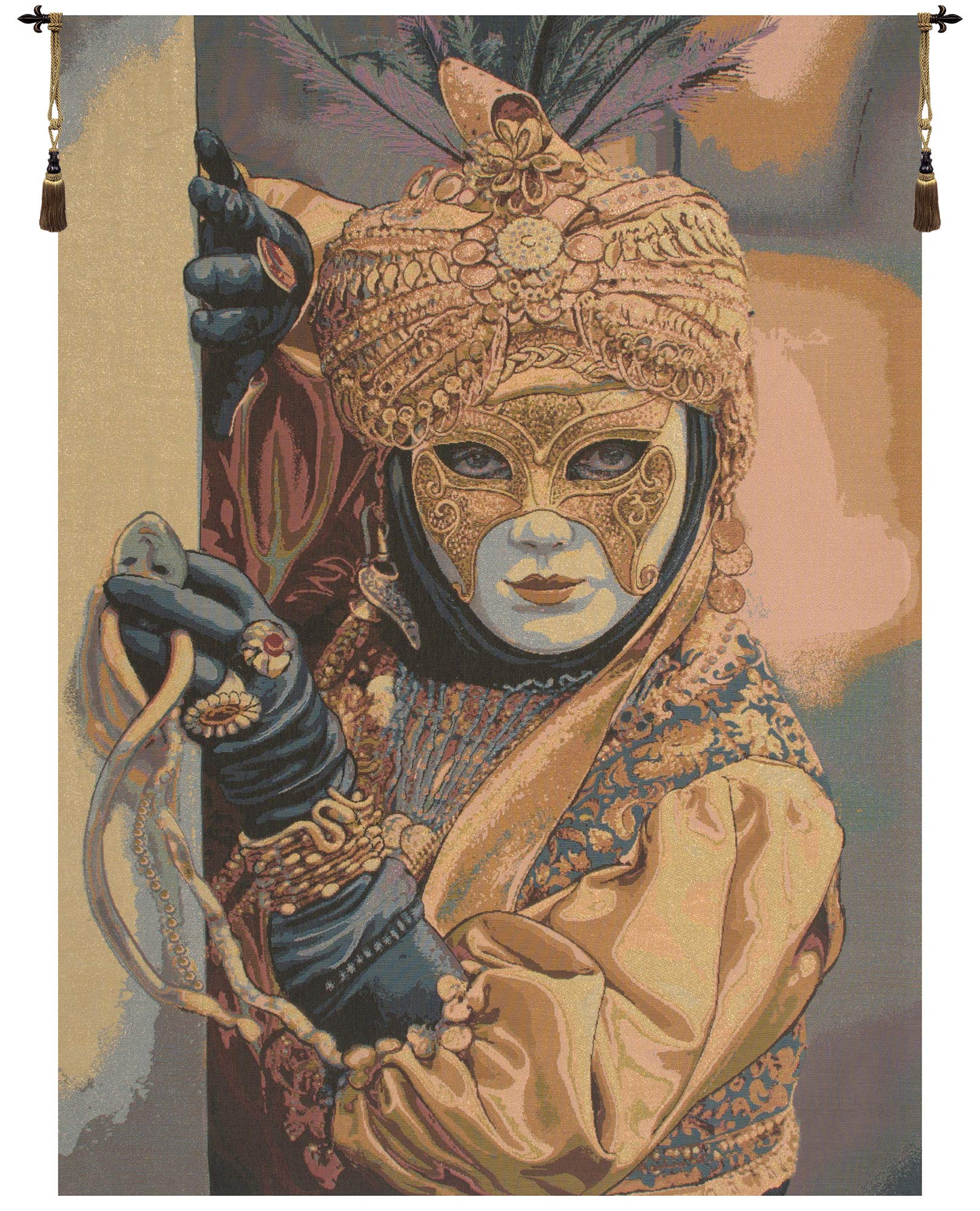 Charlotte Home Furnishings Italian Tapestry Wall Hanging 25x17 Inch - Viscose Cotton Polyester Blend Wall Art for Living Room, Bedroom & Office Decor | Vintage Home Decoration & Unique Wall Accent