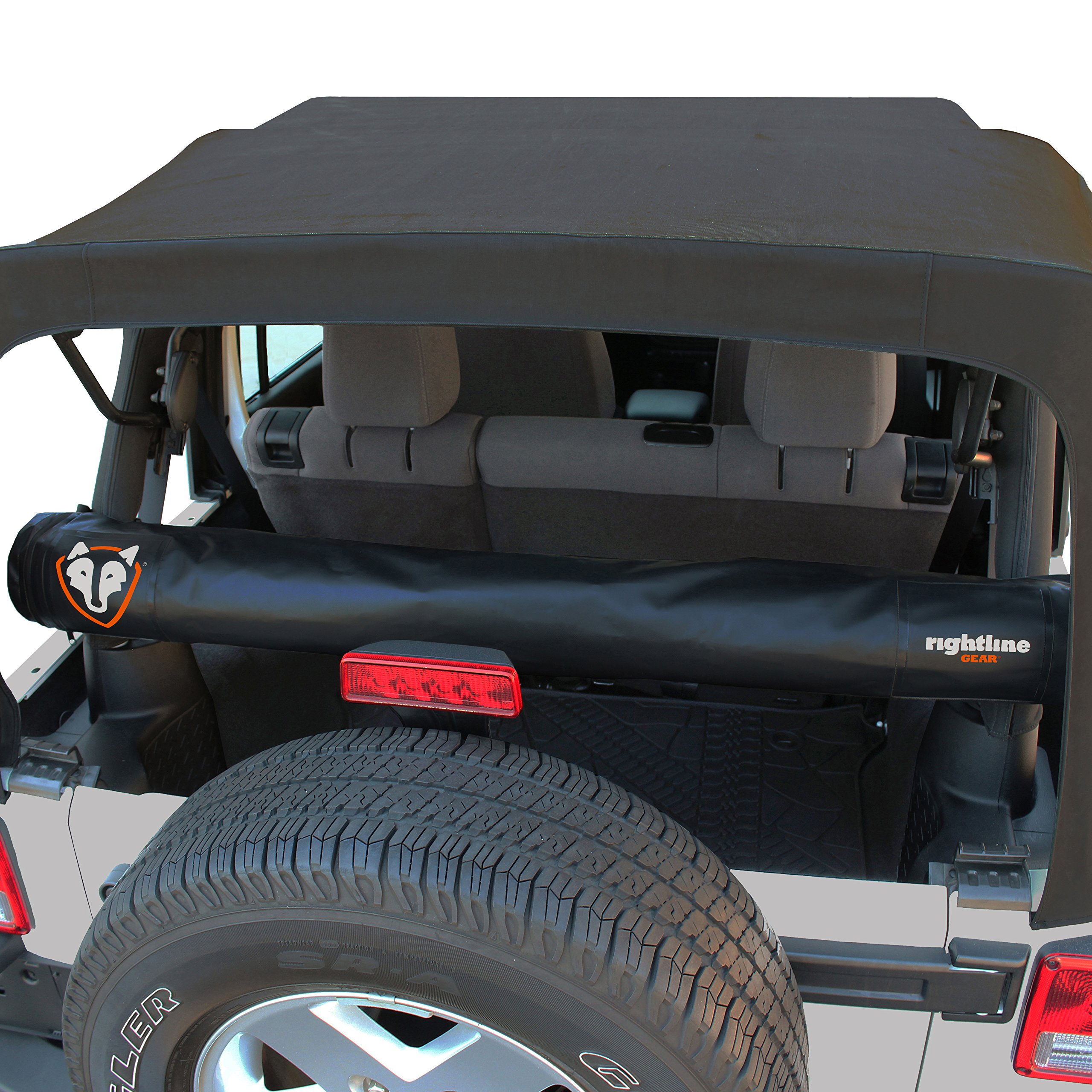 Rightline Gear 100J78-B Black Jeep Soft Top Window Storage Bag - Waterproof & Durable Organizer for Wrangler JK & JL Models - Perfect for Off-Roading & Jeep Accessories Storage