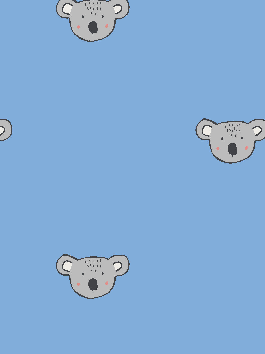 Koala Wallpaper by Tea Collection - Premium Denim Wallpaper for Nursery, Kids Room & Home Decor
