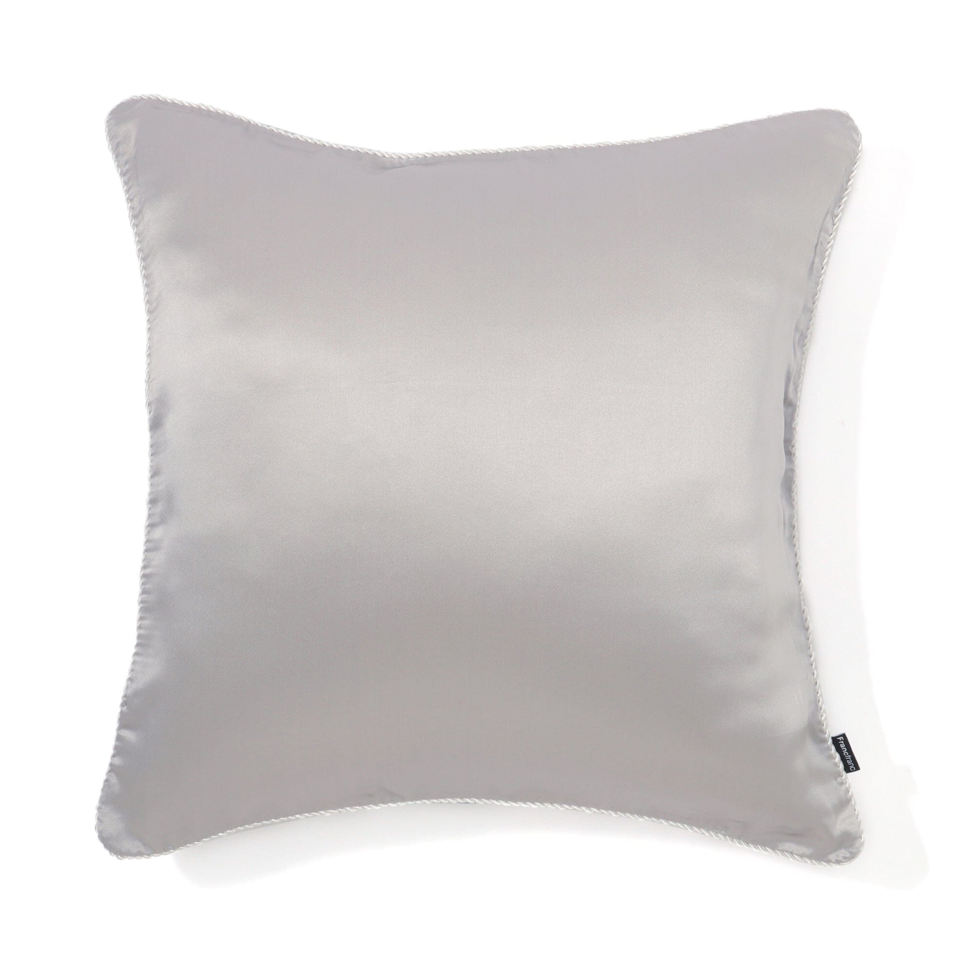 Premium Silk Cushion Cover 18x18 Inches - Soft Grey Luxury Pillow Case for Sofa, Bed, Living Room Decor - Home & Office Decorative Throw Pillow Cover