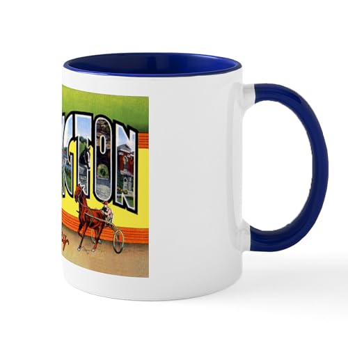 White/Navy Inside - Lexington Kentucky Greetings Mug