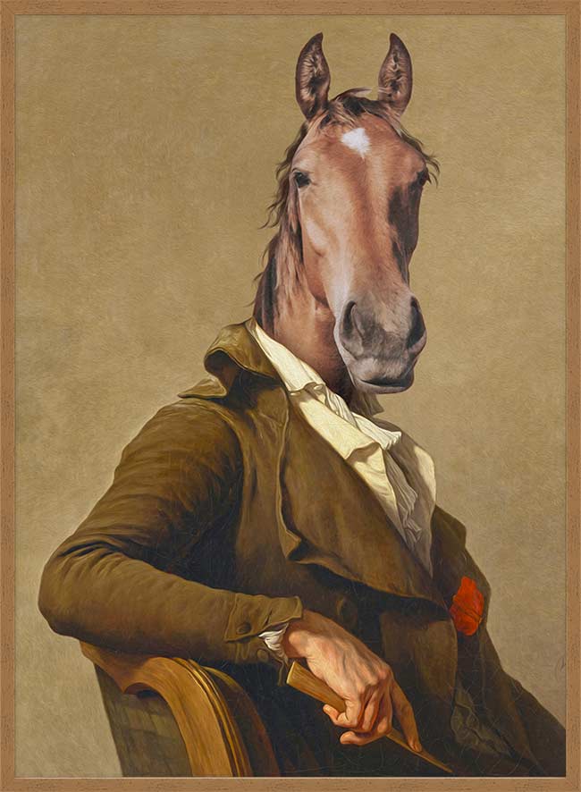Horse Head Portrait Print Wall Art - Elegant Equine Decor for Home, Office & Ranch - Perfect for Living Room, Bedroom & Western Style Interiors