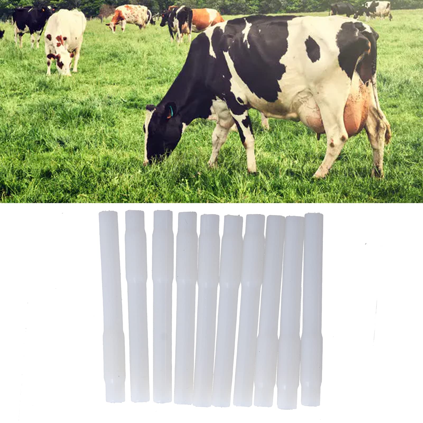Silicone Short Milking Tube for Cow Goat Sheep - Durable Milking Machine Accessories with White Short Pipe - Perfect for Dairy Farm, Homestead and Livestock Care