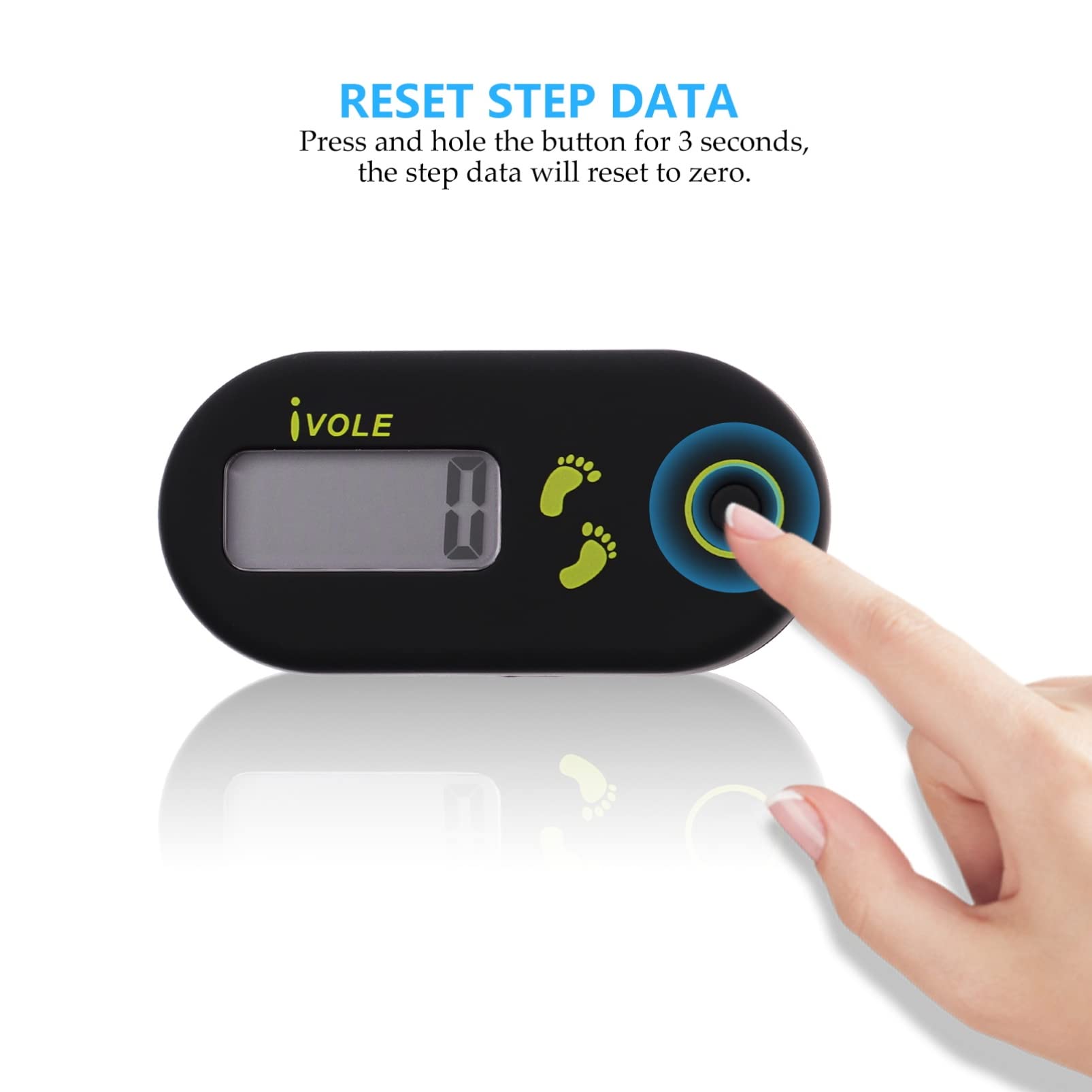 Homoyoyo 3D Digital Electronic Pedometer - Step Counter with Clip for Walking, Running & Fitness Tracking | Tracks Steps, Miles & Calories | Portable Activity Tracker for Daily Exercise, Weight Loss & Health Monitoring