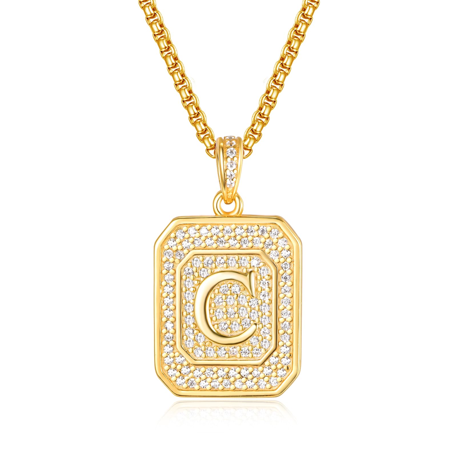 AENEAS Initial Necklace for Women - Gold Filled Sterling Silver Letter Pendant Jewelry Gift for Mom, Wife, Girlfriend - Perfect for Birthday, Anniversary, Christmas & Everyday Wear