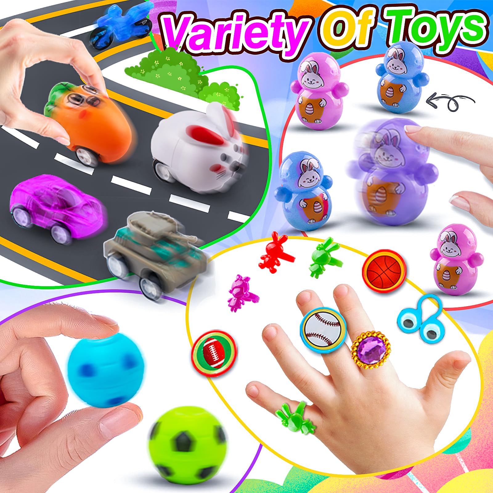 75 PCS Prefilled Easter Eggs with Assorted Toys Inside - Easter Basket Stuffers for Kids, Easter Egg Hunt Prizes, Classroom Rewards & Party Favors - Perfect for Easter Celebrations, School Events & Holiday Gifts