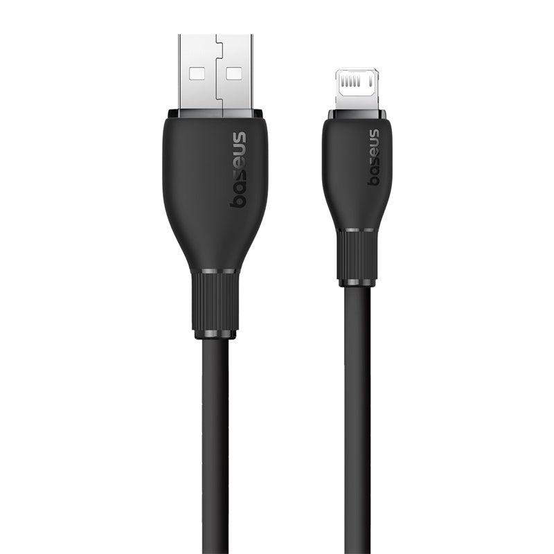 Baseus 2M USB to Lightning Charging Cable for iPhone - Fast Charging, Durable & Tangle-Free - Perfect for Home, Office & Travel (Black)