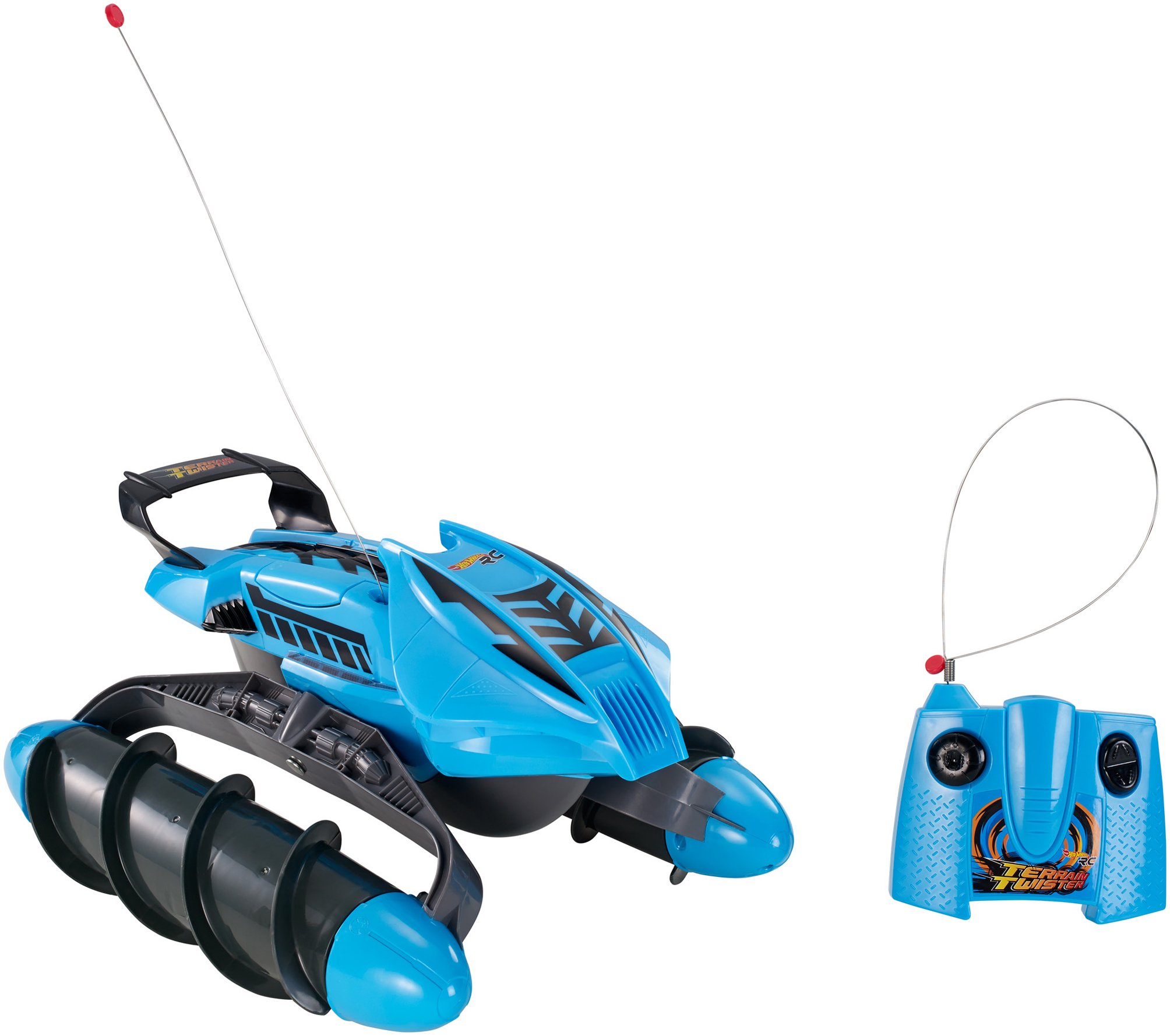 Hot Wheels RC Terrain Twister Remote Control Car - Blue Off-Road Stunt Vehicle for Kids | Indoor & Outdoor Play, Birthday Gifts, Racing Competition