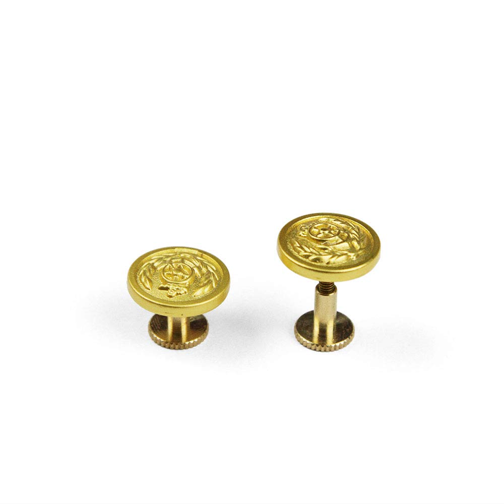 Matte Gold Screw-Back Epaulette Buttons - Military Style Uniform Accessories for Jackets, Coats & Costumes