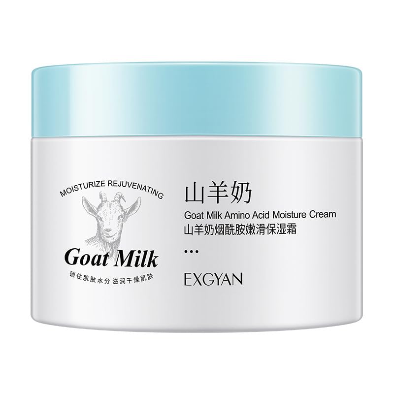 Goat Milk Mousse Body Cream - Whitening & Moisturizing Body Lotion for Dry Skin | Hydrating Hand & Foot Care for Soft, Glowing Skin | Perfect for Daily Use & Nighttime Skincare Routine