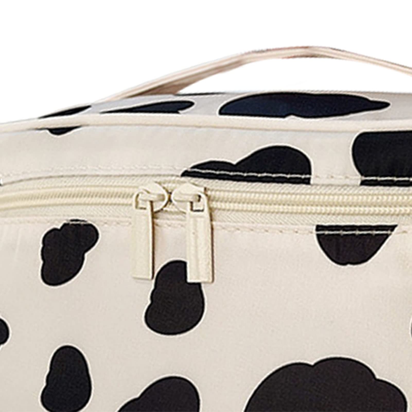 Travel Cosmetic Bag for Women - Large Capacity Waterproof Makeup Organizer with Cow Print Design | Perfect for Home, Vacation & Gym Essentials Storage