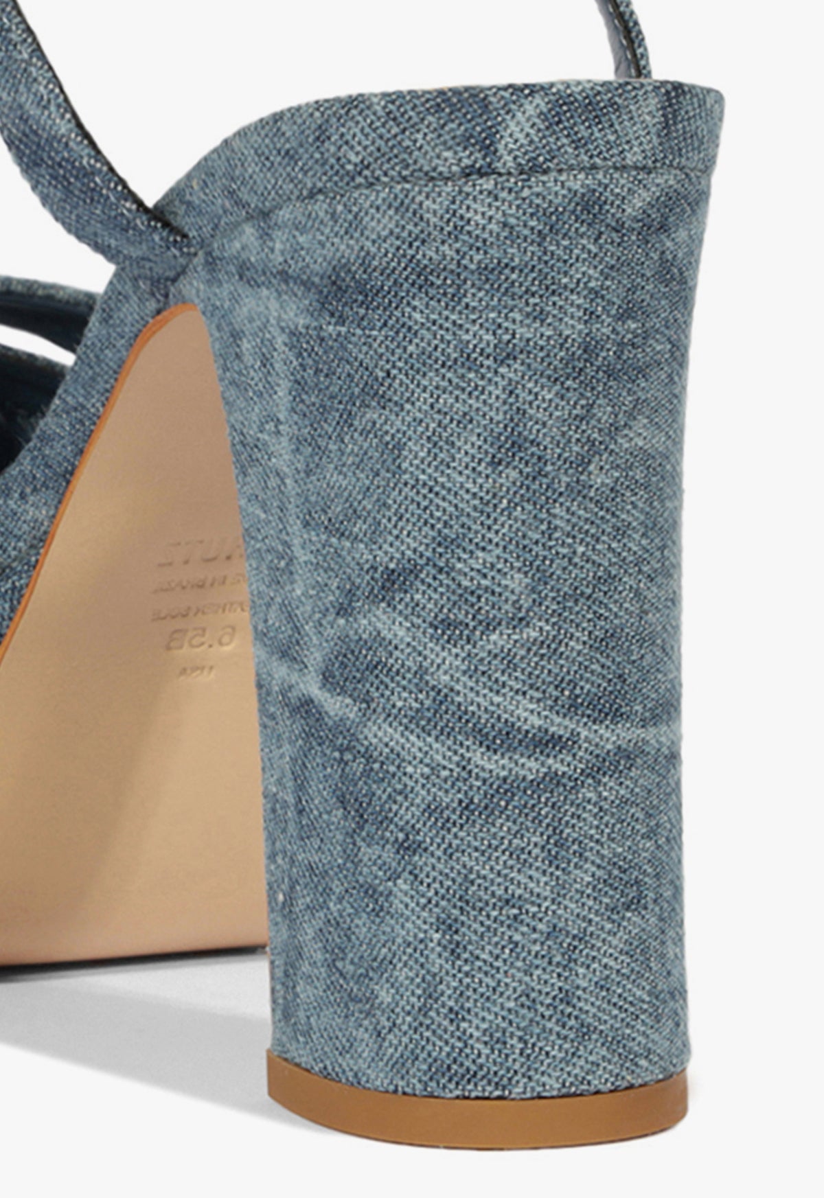 Keefa Women's Denim Sandals with 2.5 Inch Heel - Comfortable High Heel Sandals for Summer, Beach, and Casual Outings