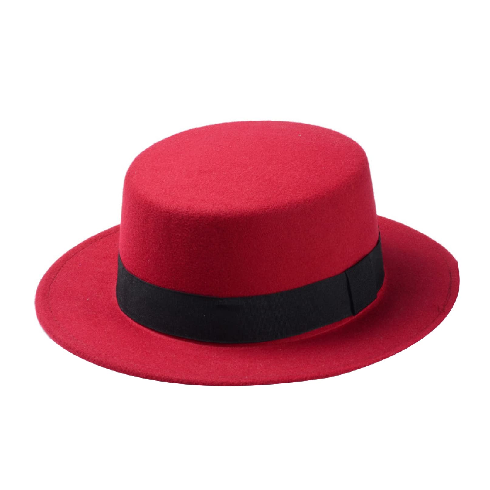 Wool Felt Fedora Hat for Kids - Winter & Spring Boys & Girls Sun Hat with Flat Dome Oval Top - Perfect for Outdoor Play, Parties, and Sun Protection