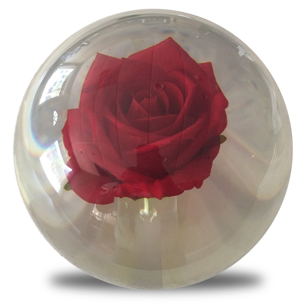 KR Clear Red Rose Bowling Ball 14 lbs - Professional Performance for League & Tournament Play - Perfect Gift for Bowlers