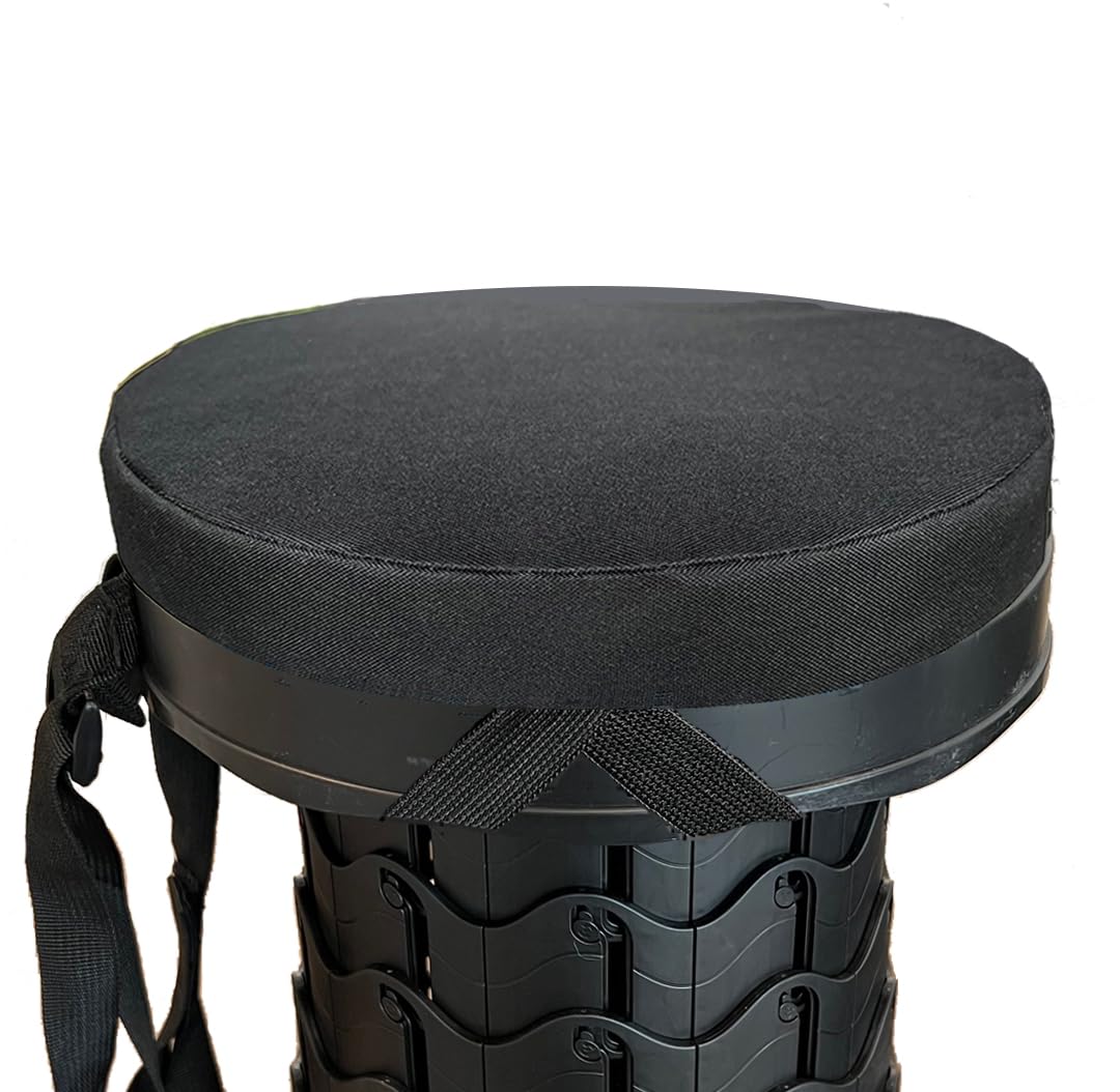 Premium Thick Memory Foam Seat Cushion for Telescopic & Folding Stools - Extra Comfort Support for Retractable Round Stools - Perfect for Camping, Outdoor Events & Home Use (Cushion Only)