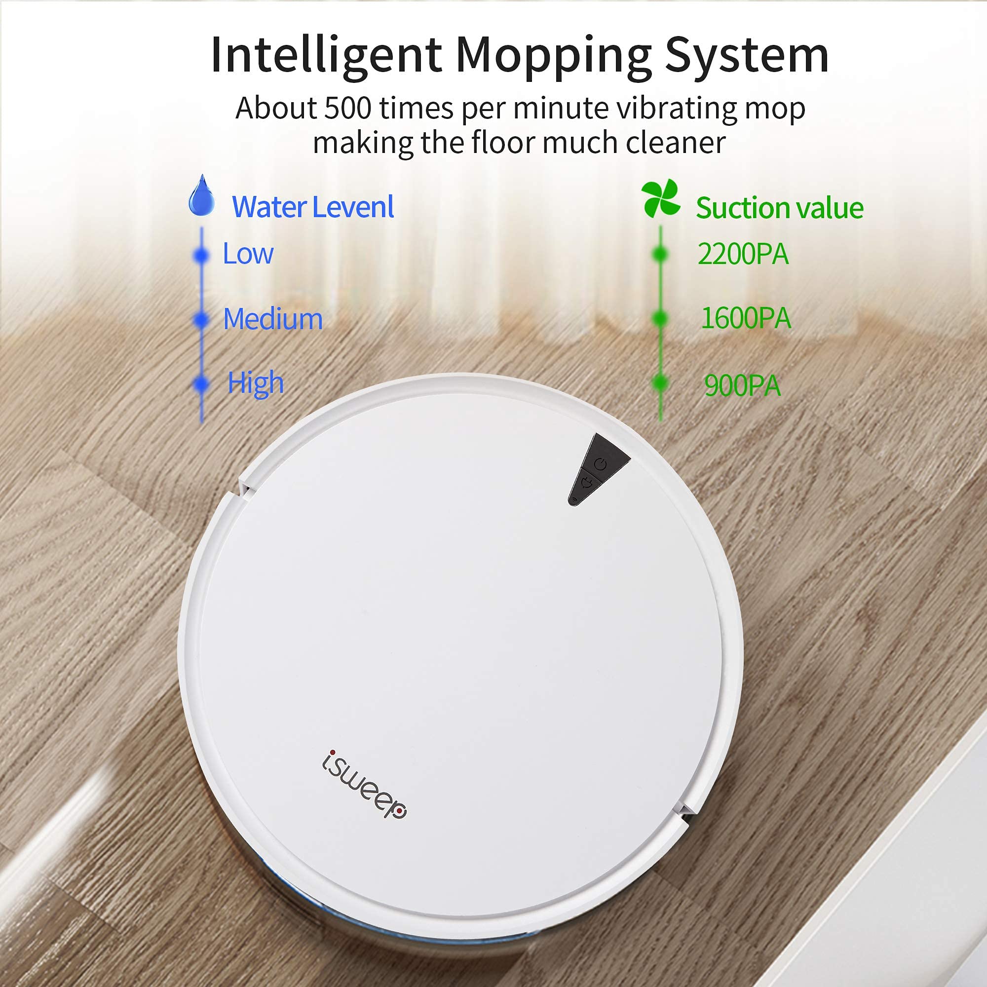 X5 Robot Vacuum Mop for Pet Hair - 2000Pa Suction, Self-Charging - Perfect for Hardwood & Carpets