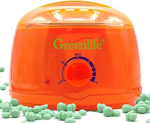GreenLife® Professional Hair Removal Wax Warmer Kit - Portable Wax Heater for Smooth Skin at Home, Salon & Spa Use - Perfect for Face, Legs, Bikini & Body Hair Removal