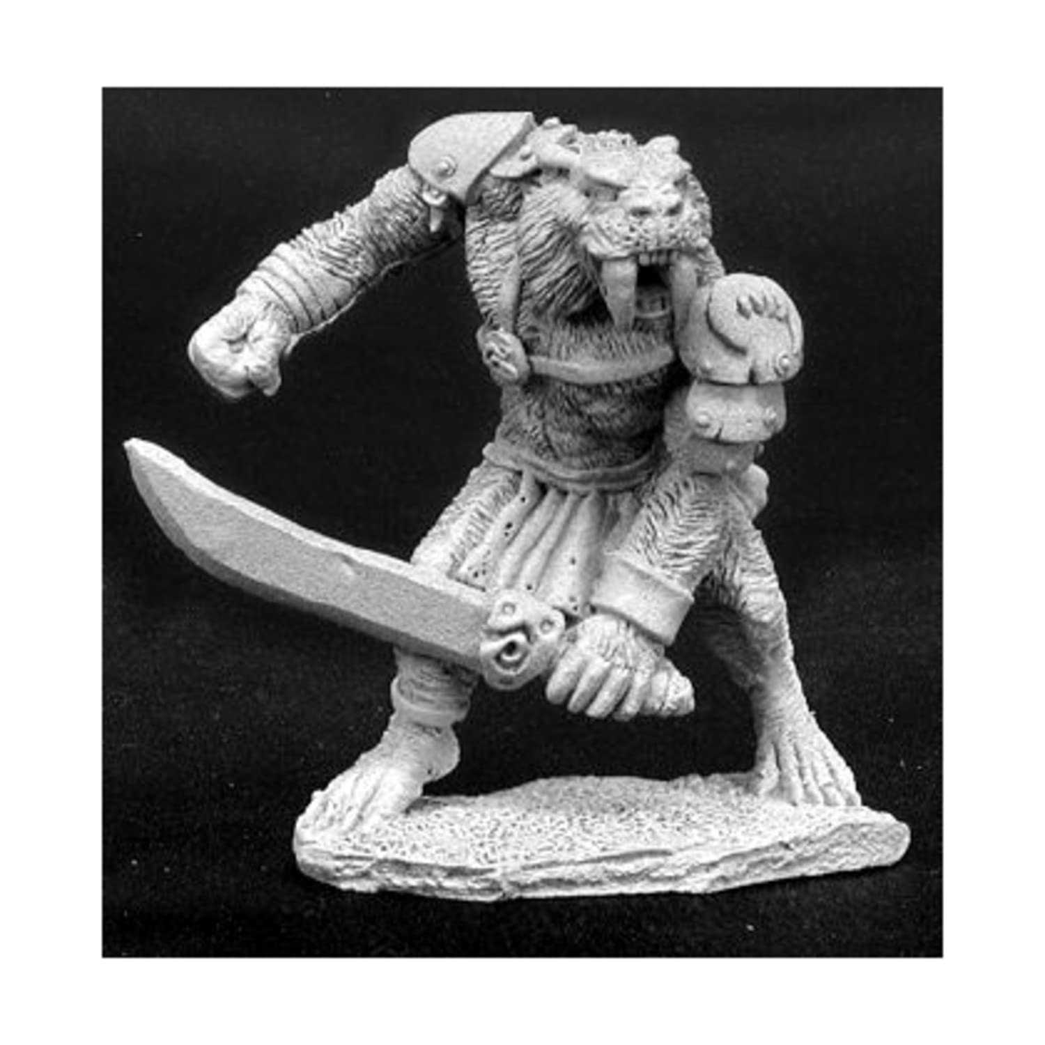 Reaper Miniatures Sabertooth Tiger Man - Fantasy Miniature Figure for Tabletop RPG & Wargaming - Perfect for Dungeons & Dragons, Pathfinder, and Warhammer