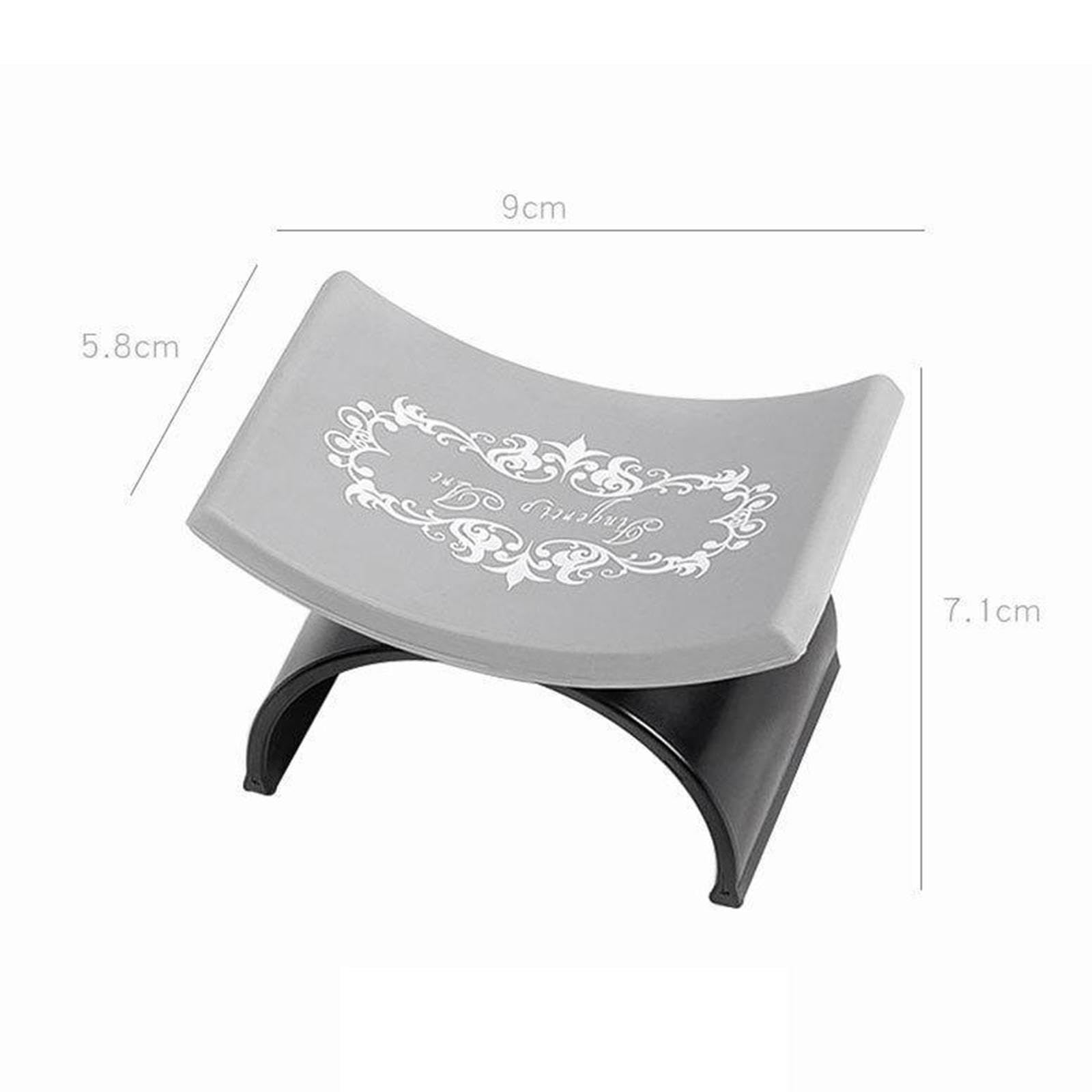 VMS INDIA Black Silicone Hand Rest Cushion Pillow - Nail Art & Manicure Arm Support for Comfortable Salon & Home Nail Care