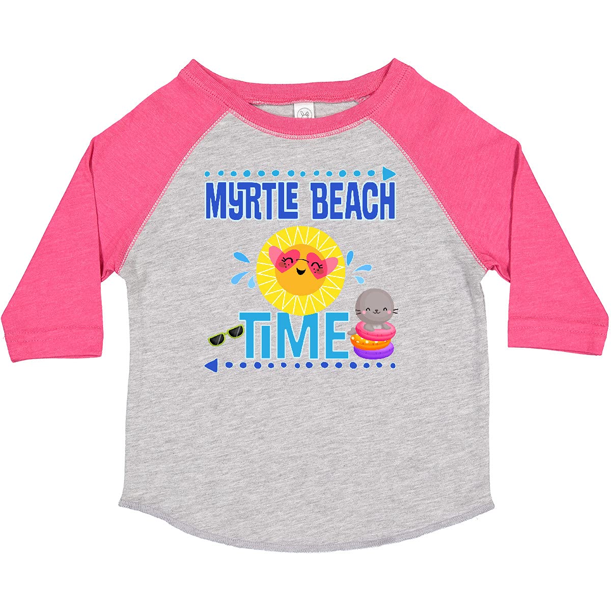 Inktastic Myrtle Beach Vacation Time Toddler T-Shirt - Cute Summer Graphic Tee for Kids - Perfect for Beach Trips, Family Vacations & Casual Outings