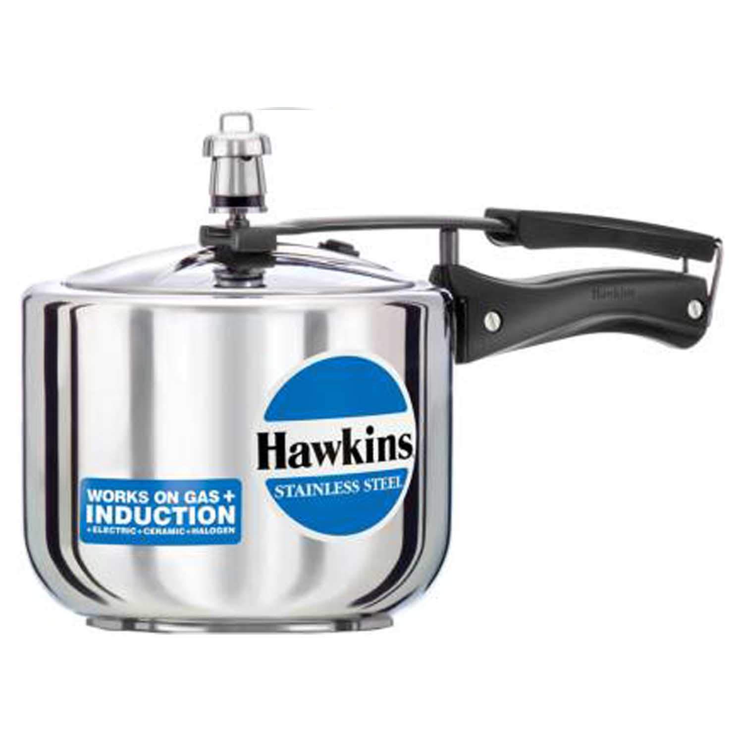 Hawkins 3L Stainless Steel Pressure Cooker with Inner Lid - Extra Gasket & Safety Valve Included | Tall Design for Large Batch Cooking | Perfect for Home Kitchens, Meal Prep & Canning