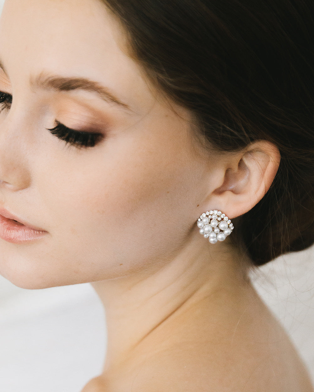 Elegant Pearl Cluster Stud Earrings for Women - Hypoallergenic & Shiny - Perfect for Weddings, Parties & Daily Wear