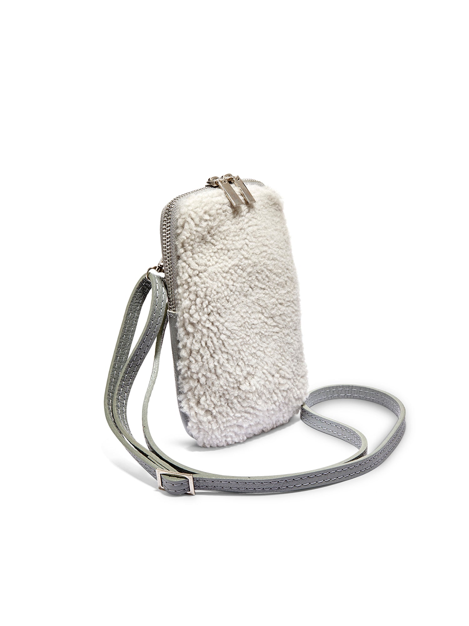 Premium Shearling Phone Crossbody Bag for Women - Soft & Stylish Cellphone Pouch - Perfect for Everyday Use, Travel & Shopping