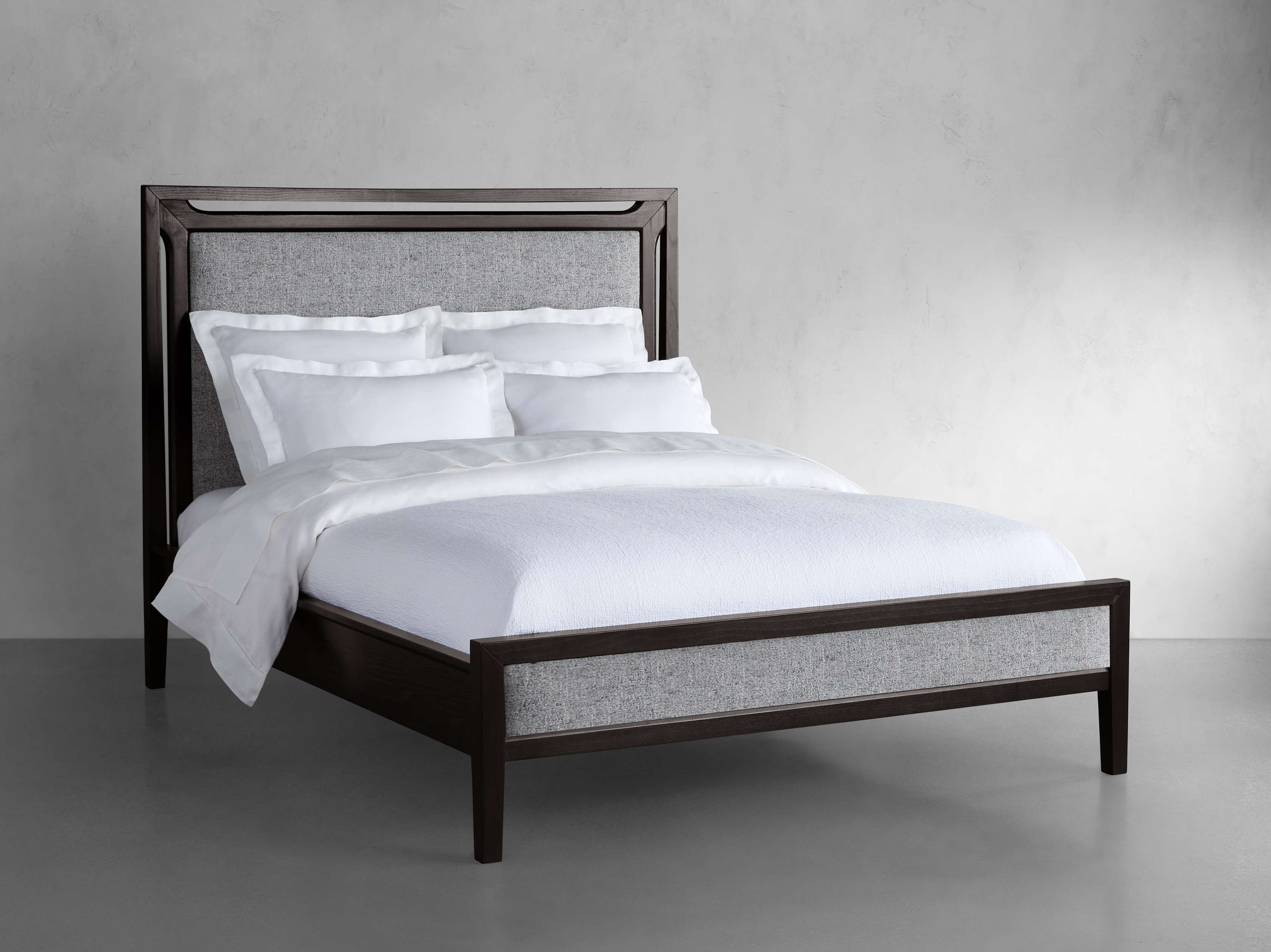 Brock Upholstered Bed - Queen Size Upholstered Platform Bed Frame with Button Tufted Headboard - Perfect for Modern Bedroom Decor & Guest Rooms
