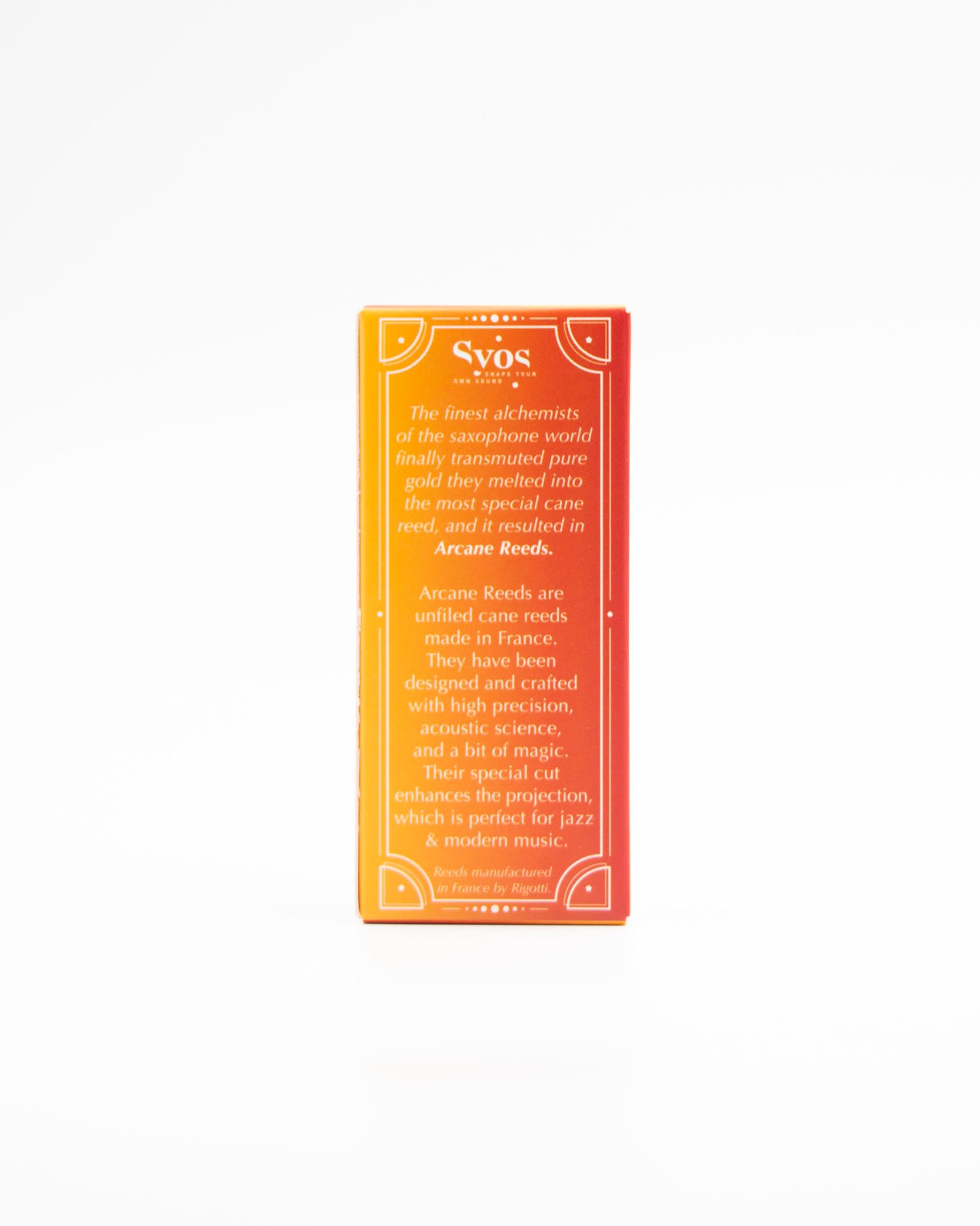 Premium Syos Arcane Alto Saxophone Reeds 2.5 Strength - 5 Unfiled Reeds for Warm Rich Sound & Easy Playability - Professional Saxophone Mouthpiece Accessories for Jazz, Classical & Band Performances