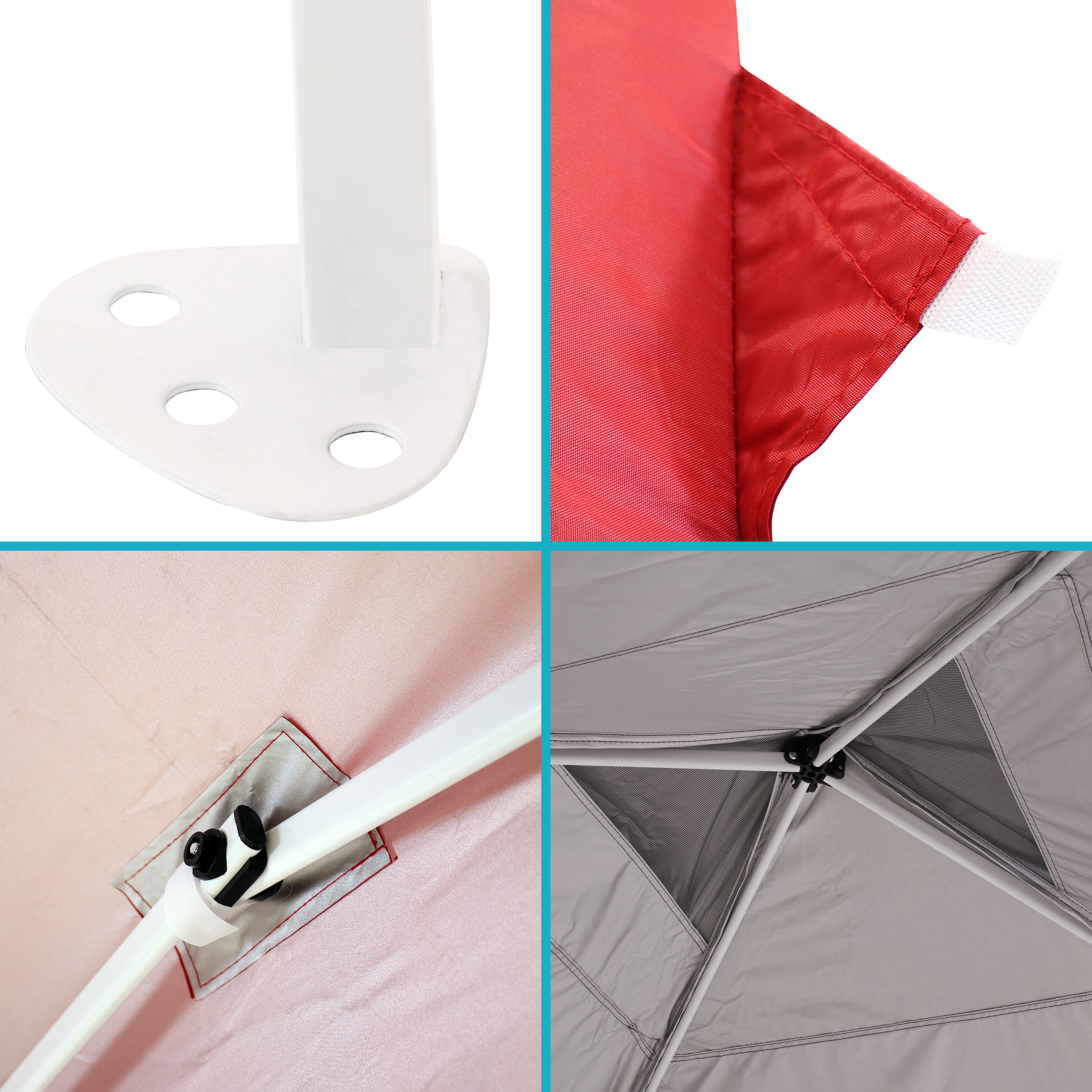 Premium Sunnydaze Pop Up Canopy Tent with Rolling Carry Bag & Sandbags - Perfect for Outdoor Events, Beach Parties, Camping, and Backyard Gatherings