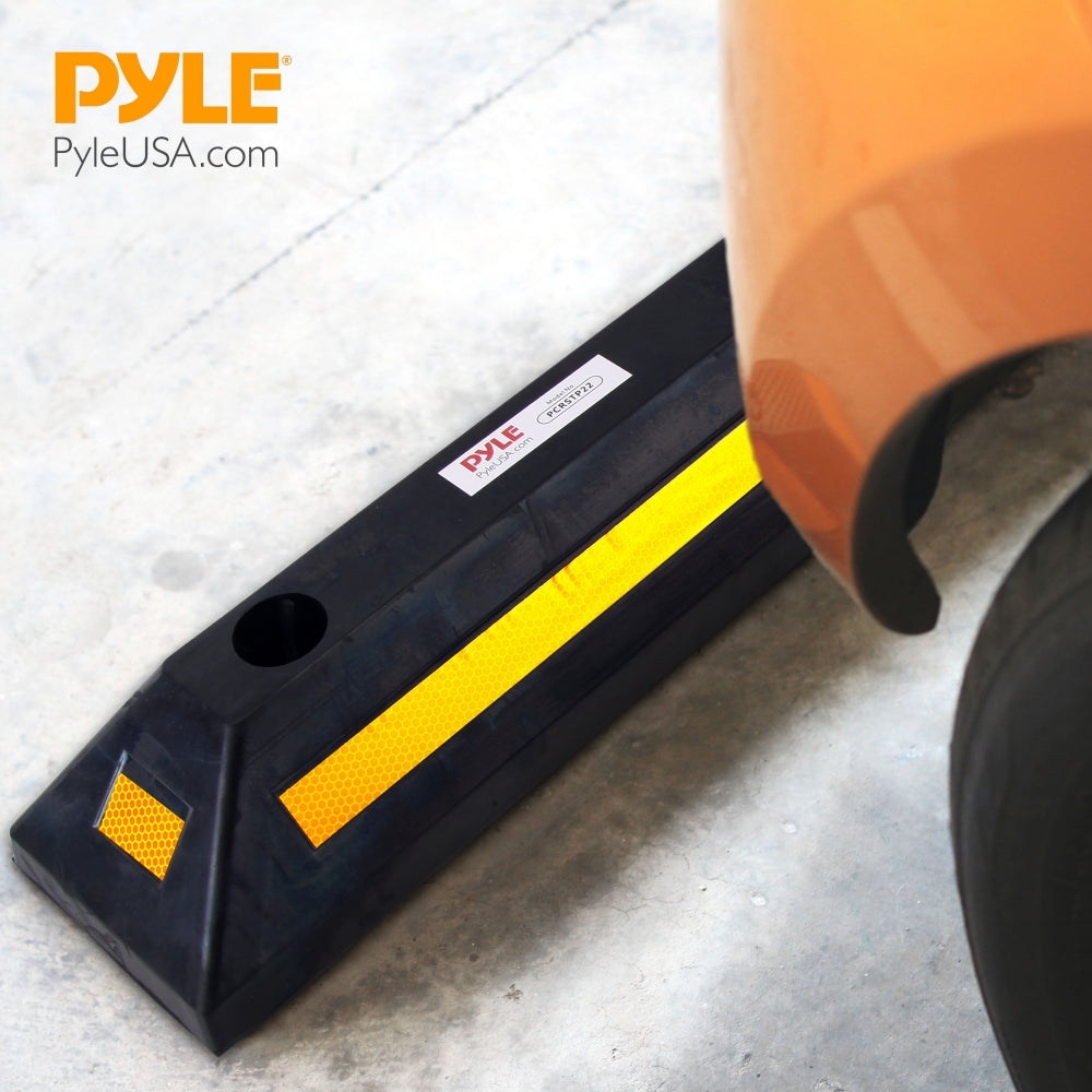 Heavy Duty Parking Curb Tire Stop - Durable Rubber Wheel Chock for Cars, Trucks & RVs - Perfect for Driveways, Garages & Parking Lots