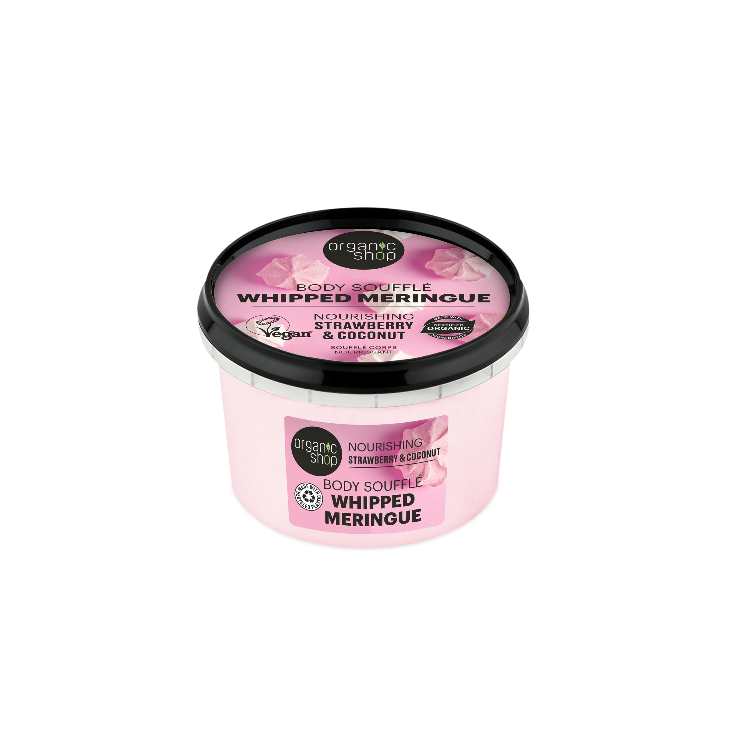Organic Coconut & Strawberry Deep Hydrating Body Cream - 100% Vegan, Natural Moisturizer for Face, Hands & Feet - Intensive Skin Repair & Daily Nourishment - Perfect for Dry Skin Care & Post-Workout Hydration