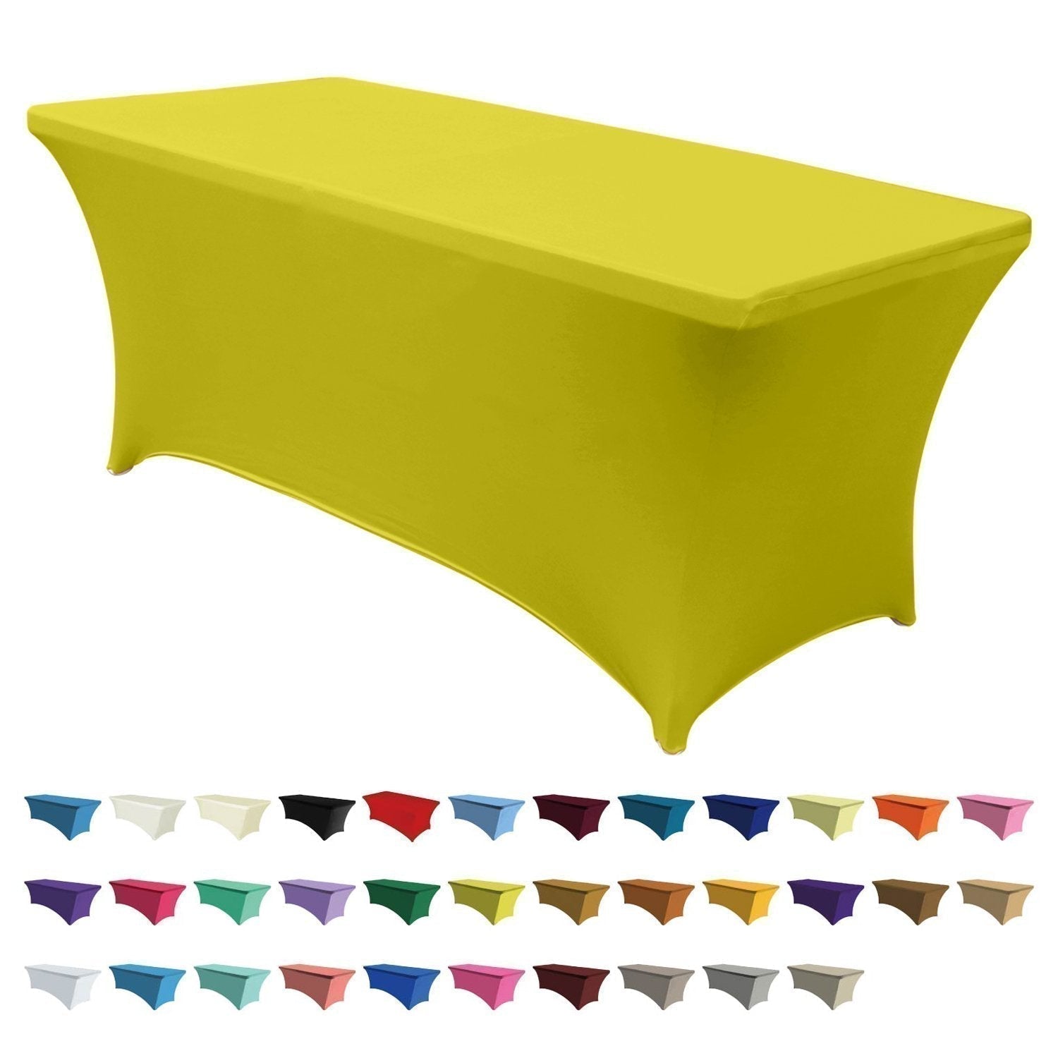 ABCCANOPY Premium Spandex Tablecloths - Stretchable Rectangular Table Cover with Full Encirclement for Dining Room, Party & Event Decor