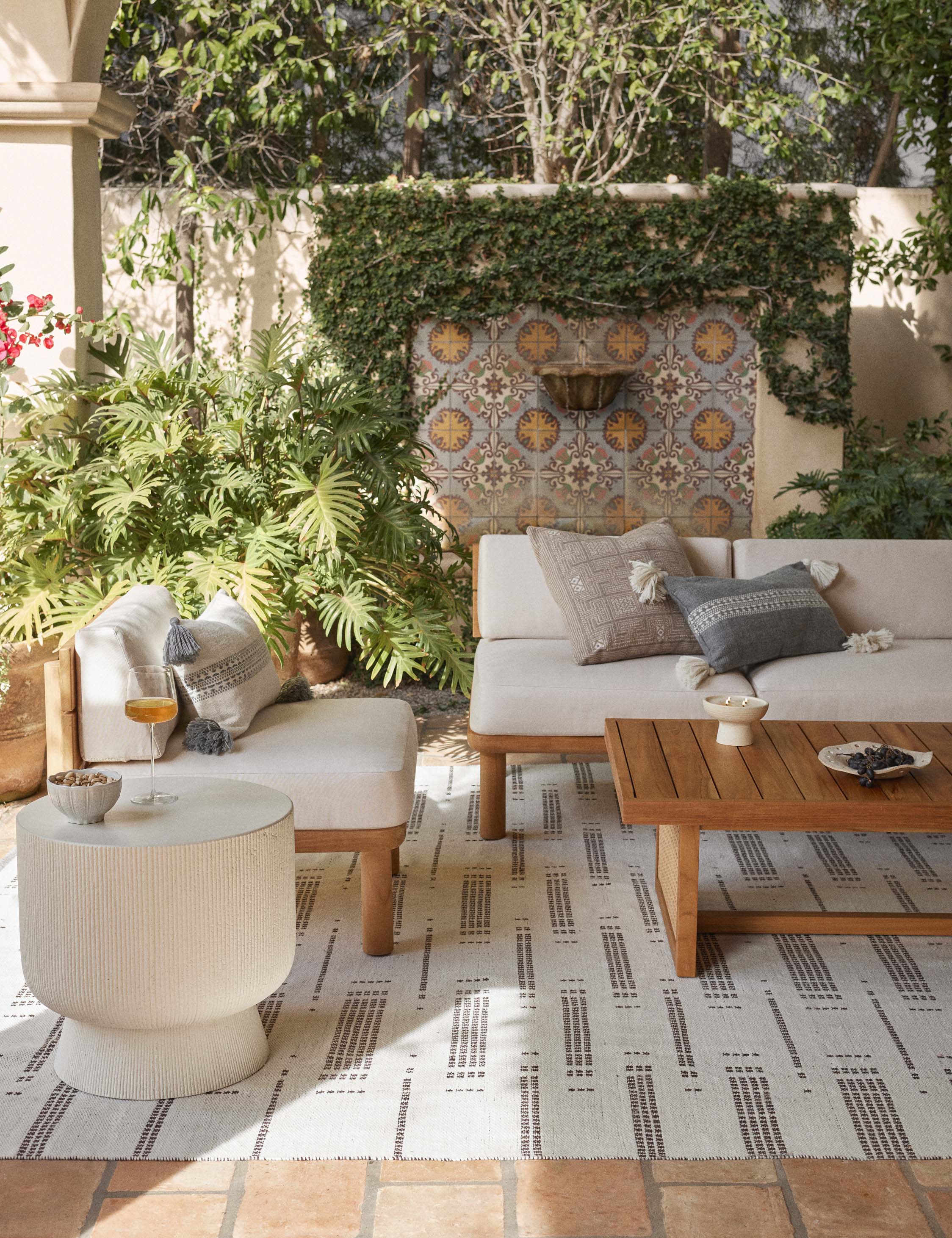 Azra Indoor Outdoor Pillow by Sunbrella - Water-Resistant & UV-Protected Cushion Cover for Patio, Sofa & Bed - Lulu and Georgia Home Decor