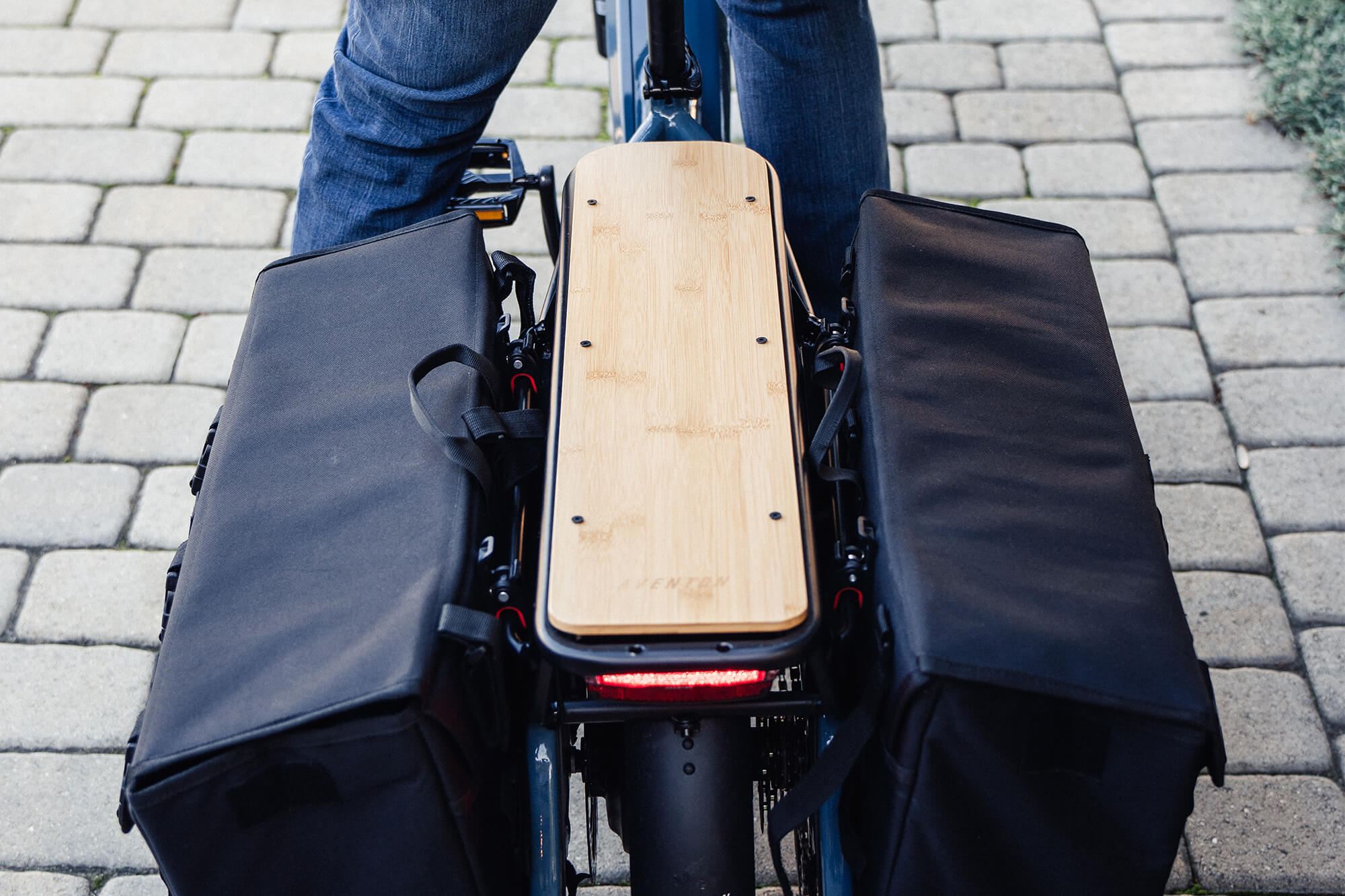 Aventon Abound Rear Rack with Bamboo Board - Cargo Bike Accessory for Commuting, Groceries & Family Rides | Durable & Stylish Bike Rack for Urban Cycling & Outdoor Adventures